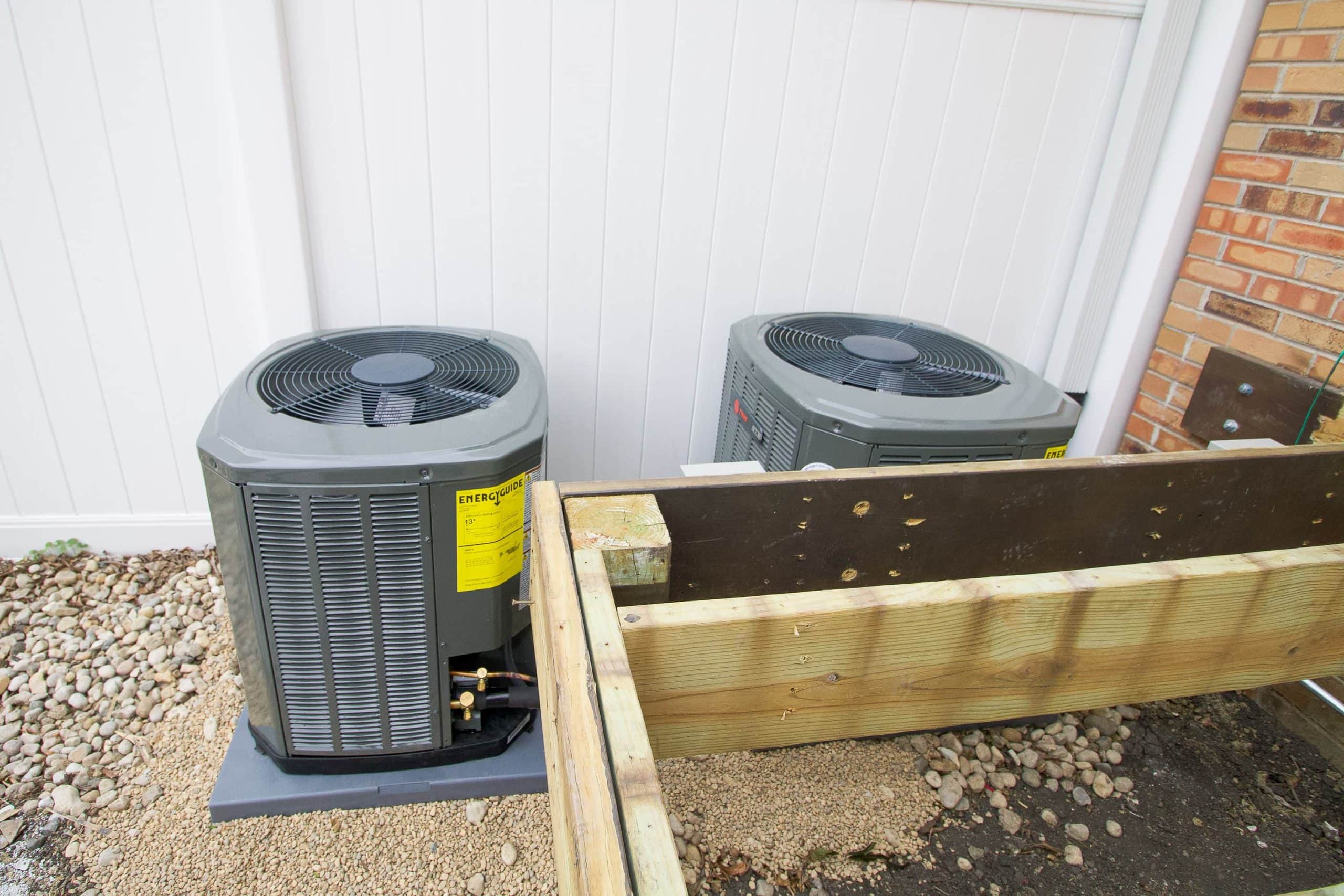 Air conditioner placement in our backyard