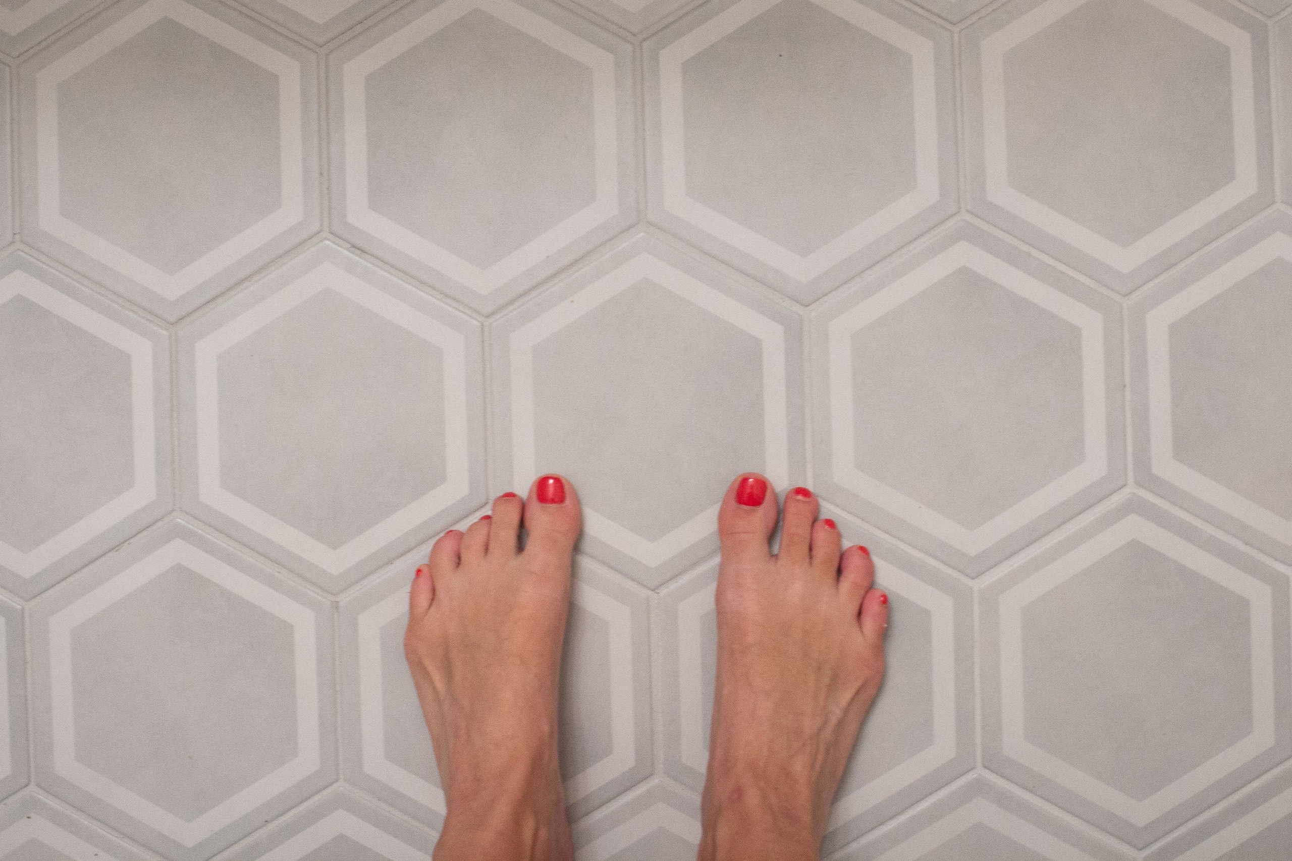 The hexagon floor tile