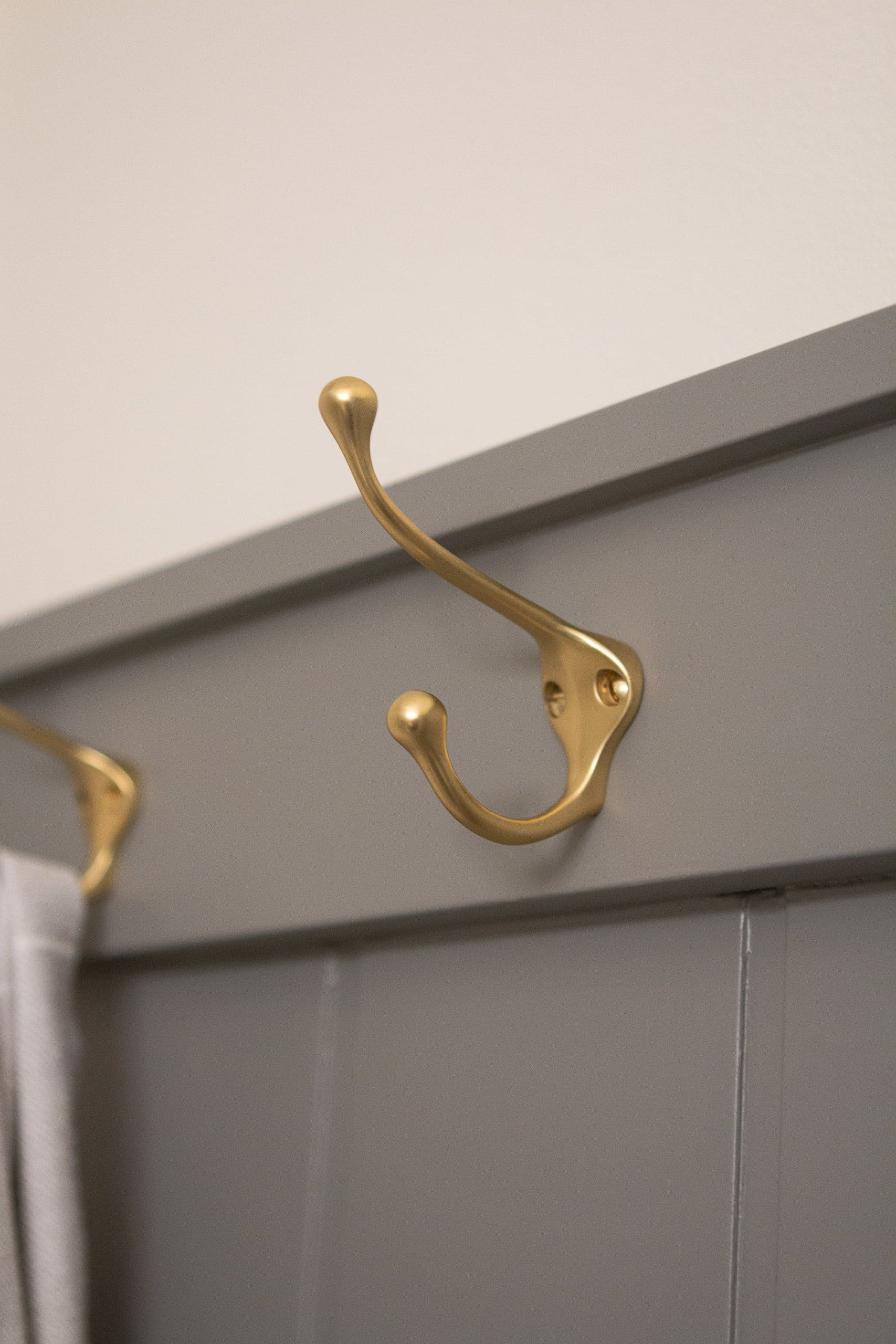 Brass wall hook from Rejuvenation