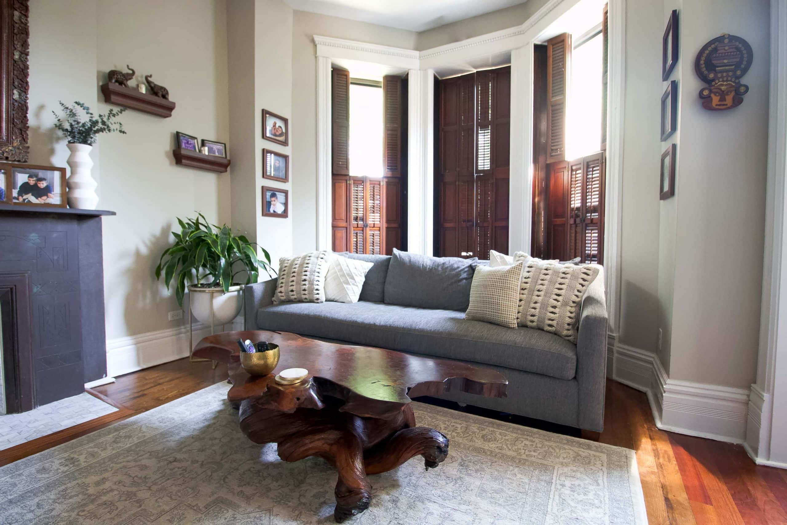 Front room in a historic Chicago home