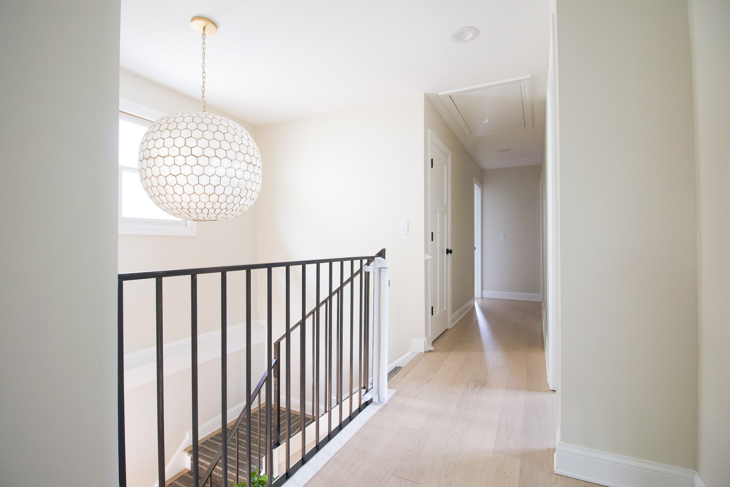 Our hallway from our home tour before and after series