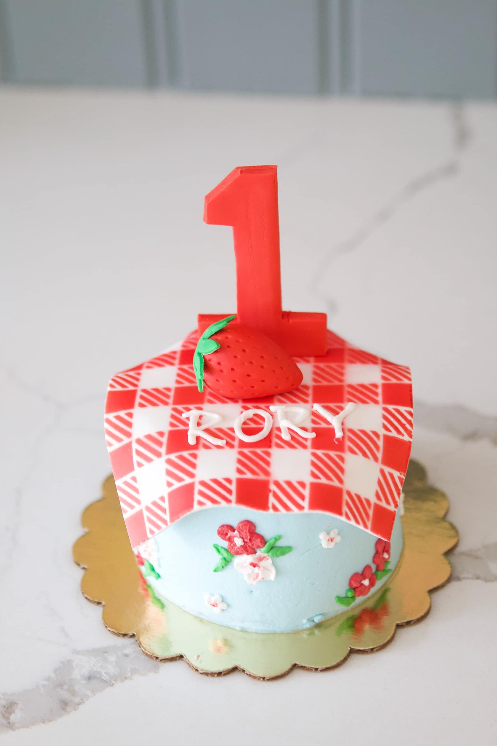 Rory's strawberry themed cake