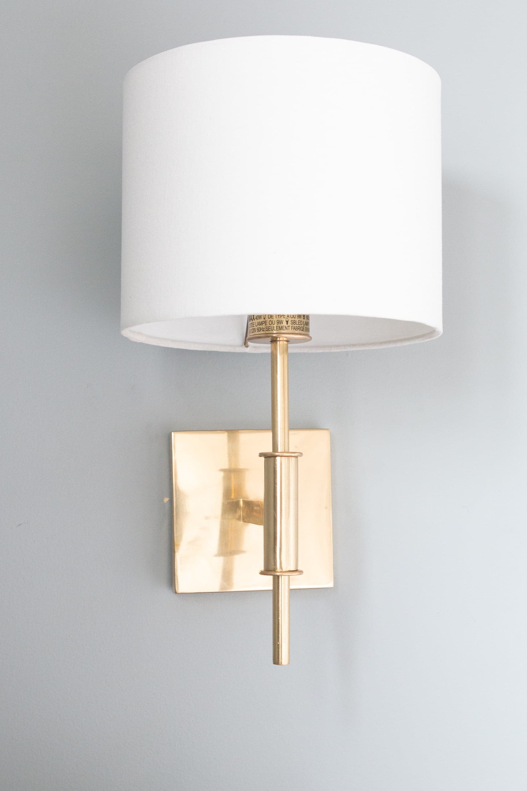 Brass sconces from Pottery Barn