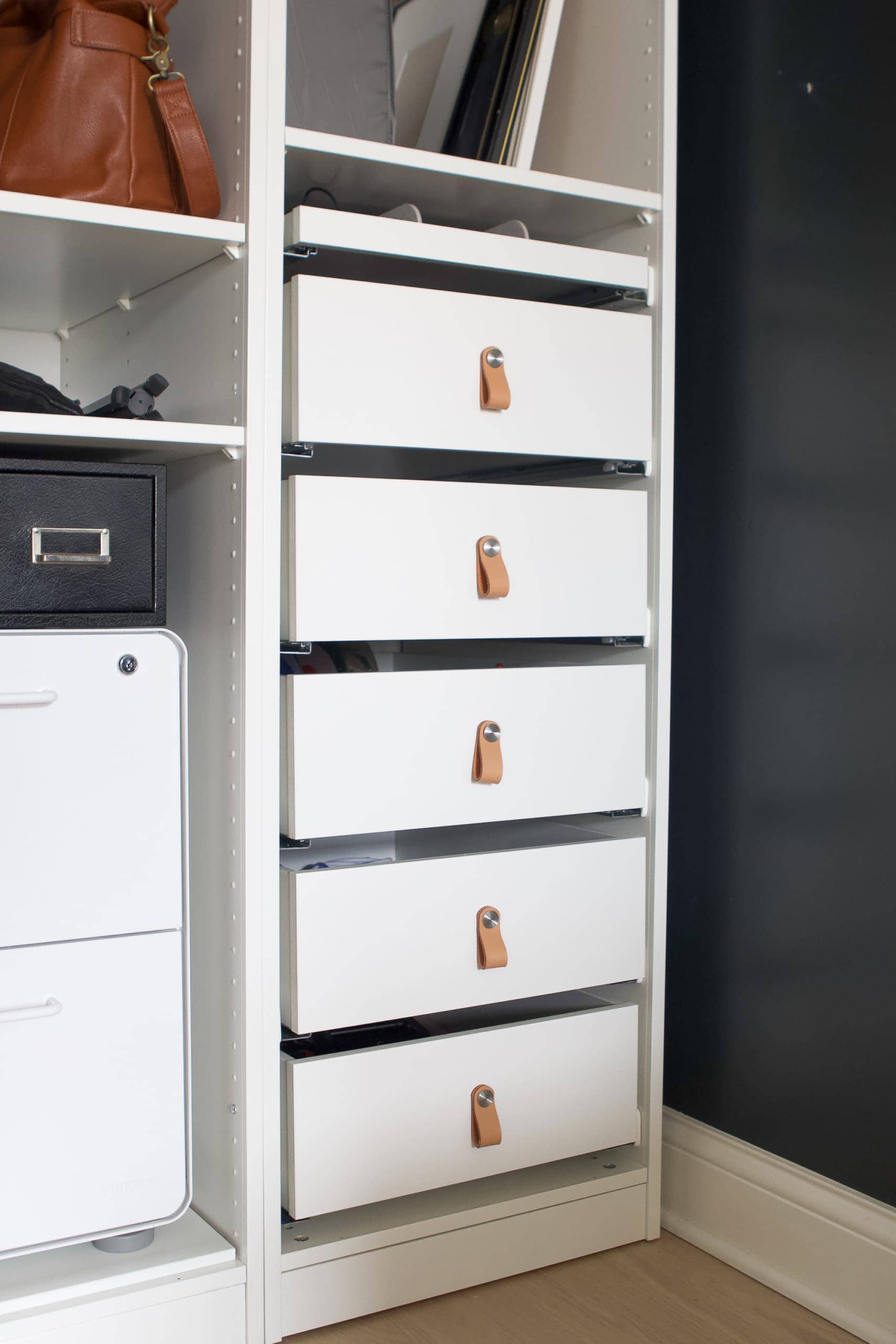 Organizing the drawers in our closet