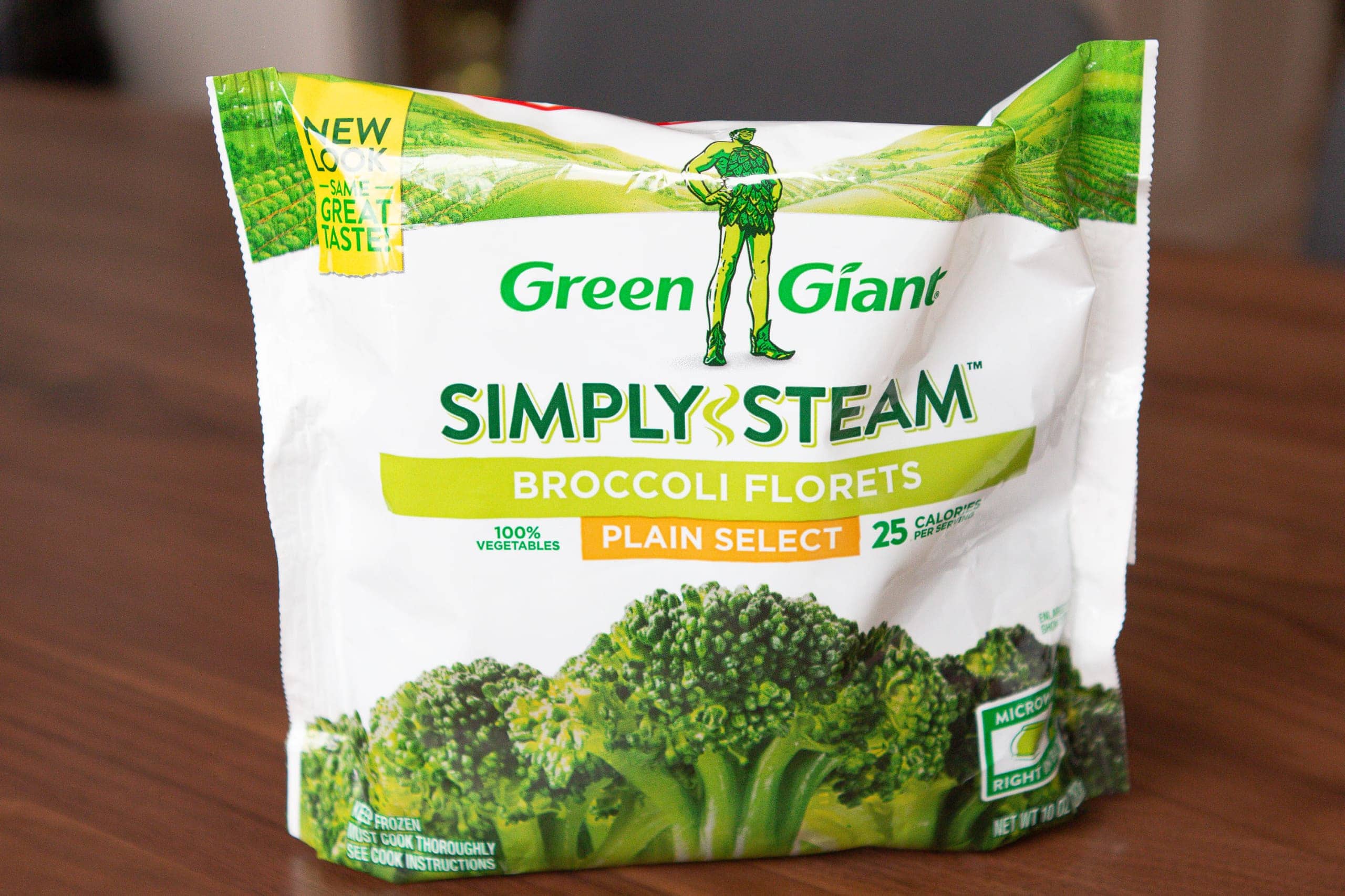 Steamed veggies in a bag