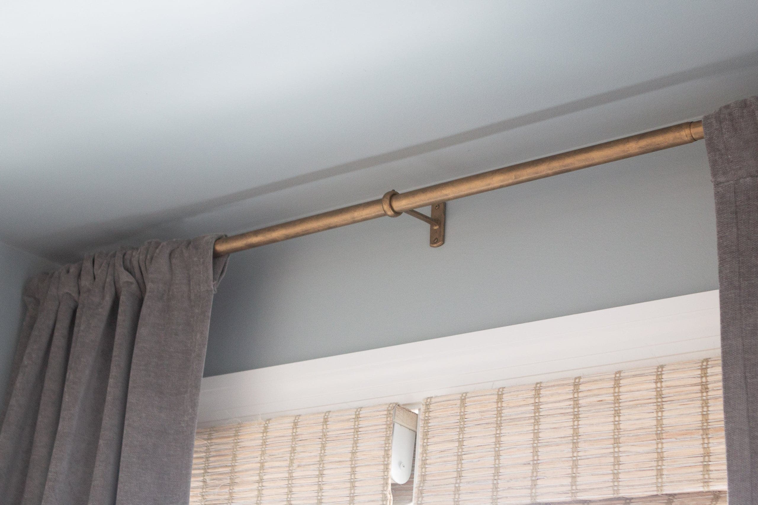 Gold curtain rod hardware