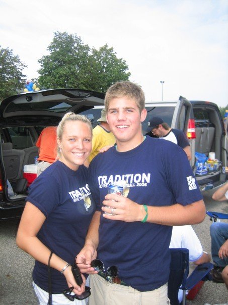 With Finn at a Notre Dame game