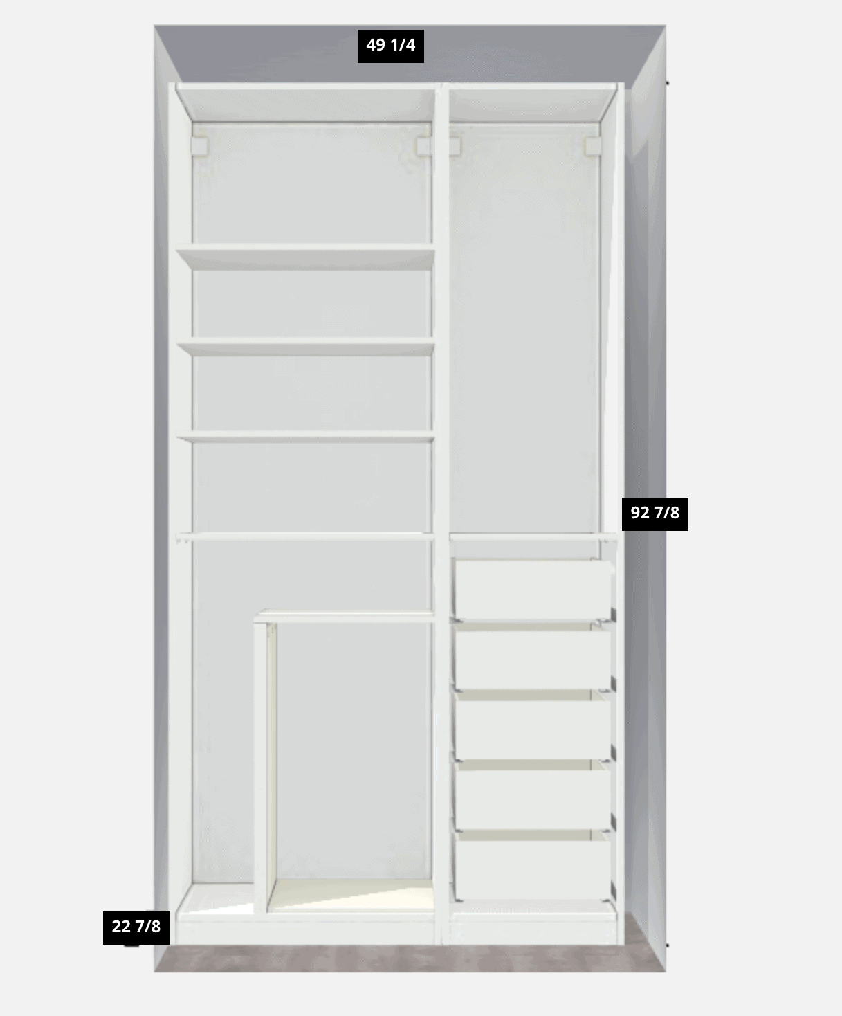 our ikea office closet plan