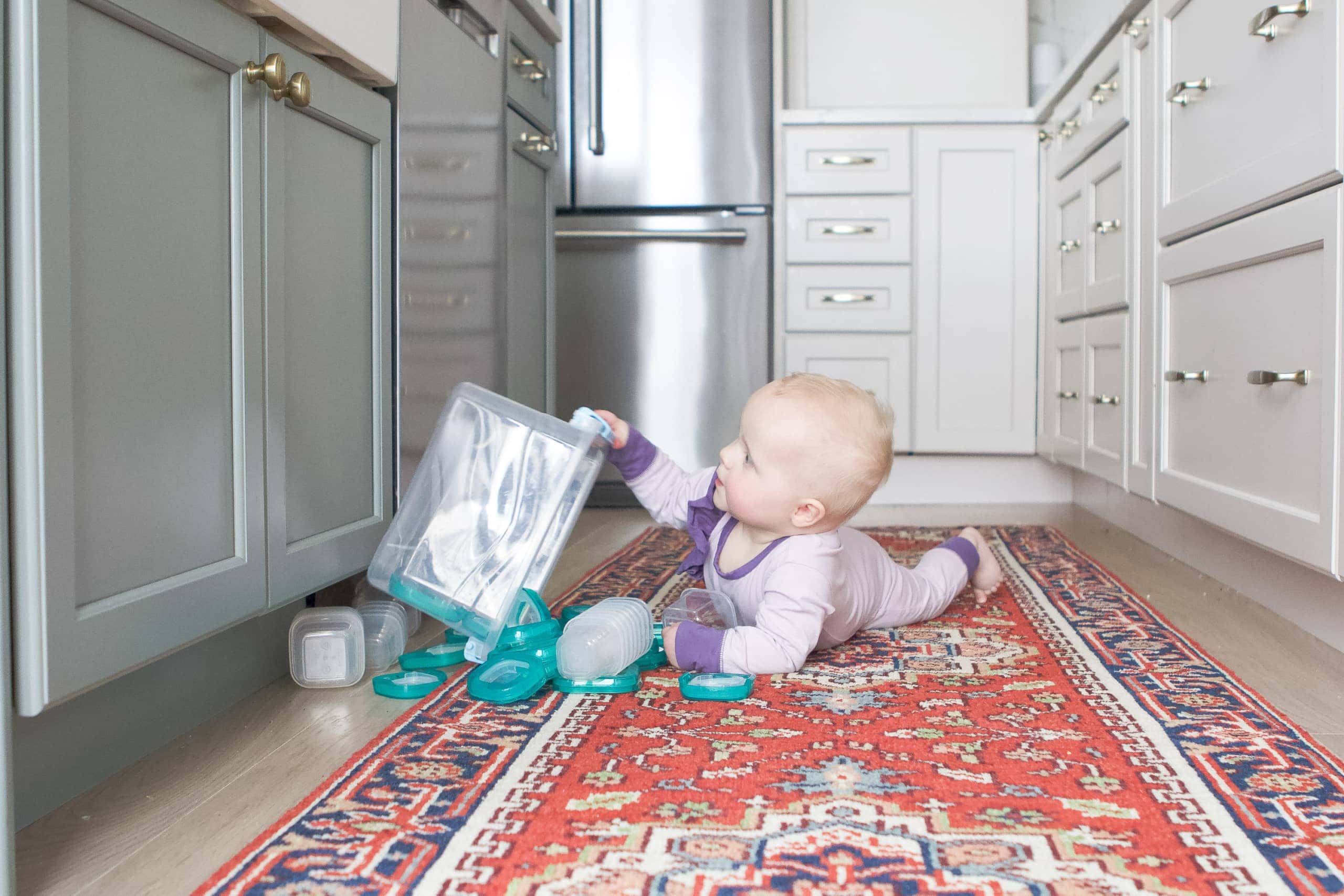 Rory exploring tupperware