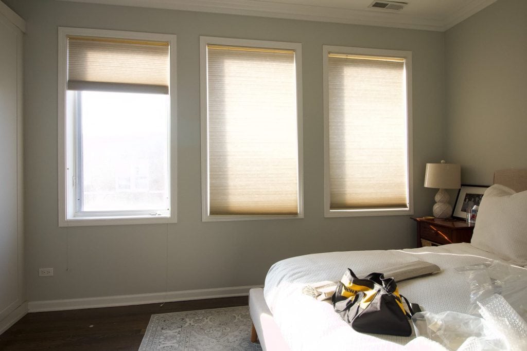 Jan's window treatments in her bedroom before