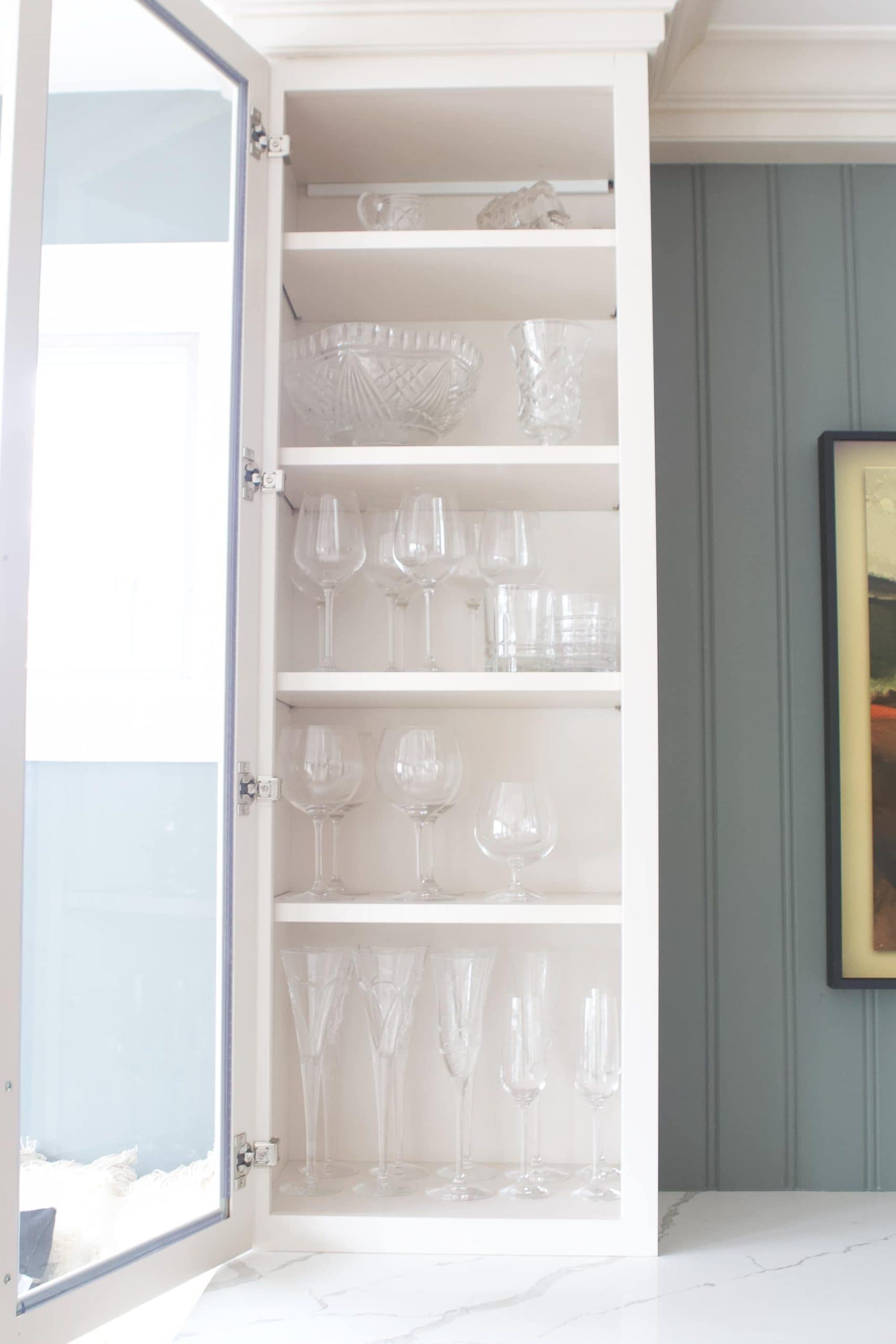 Glassware in a bar area