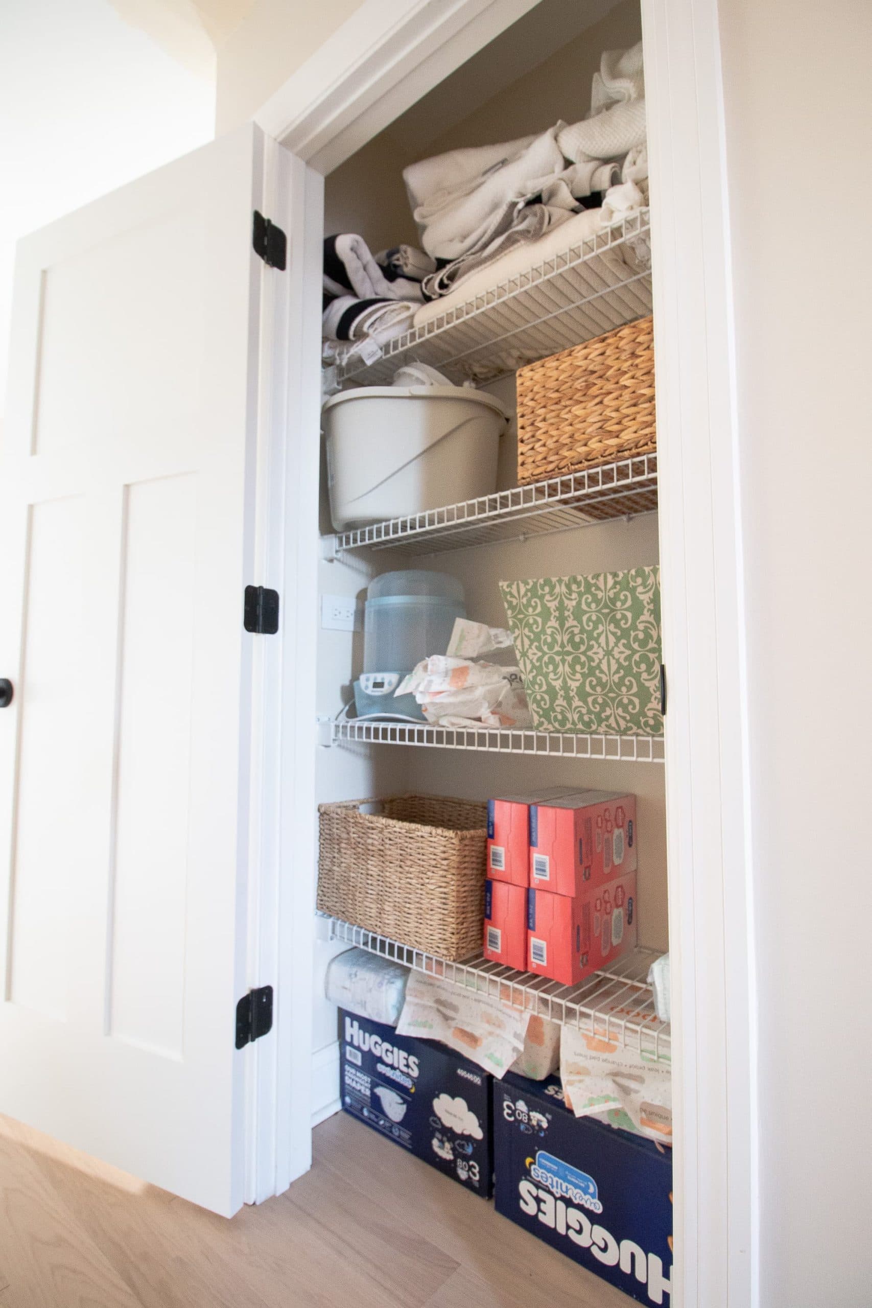 Linen closet before