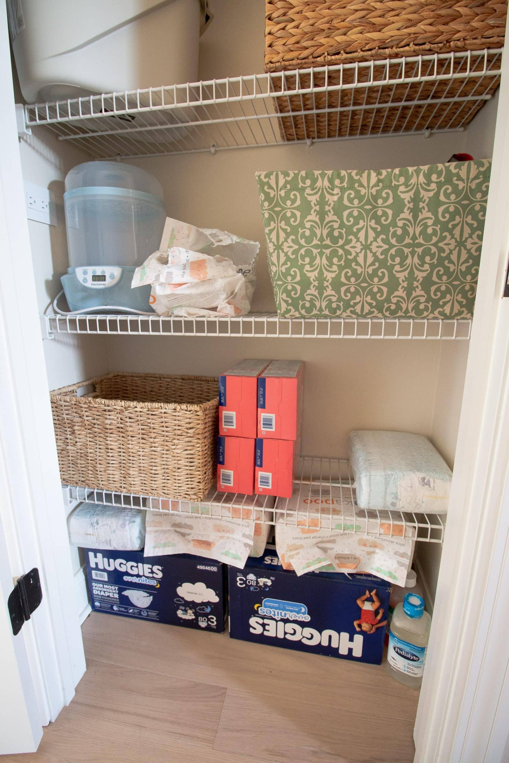 Organize linen closet