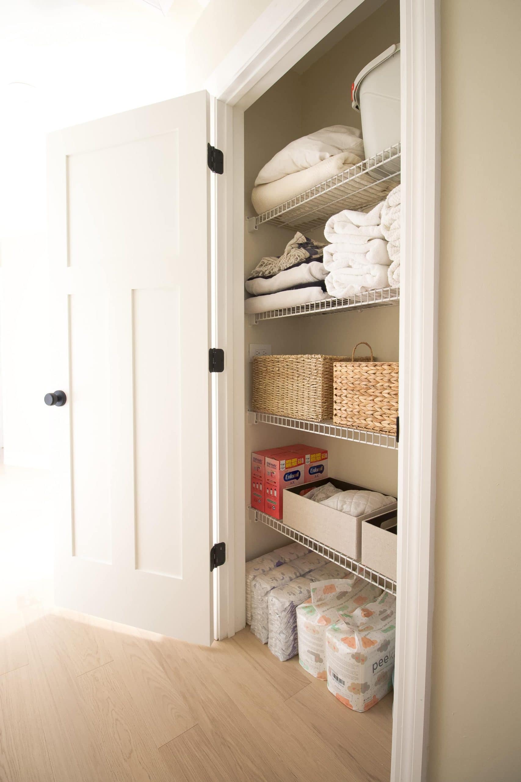 Linen closet after