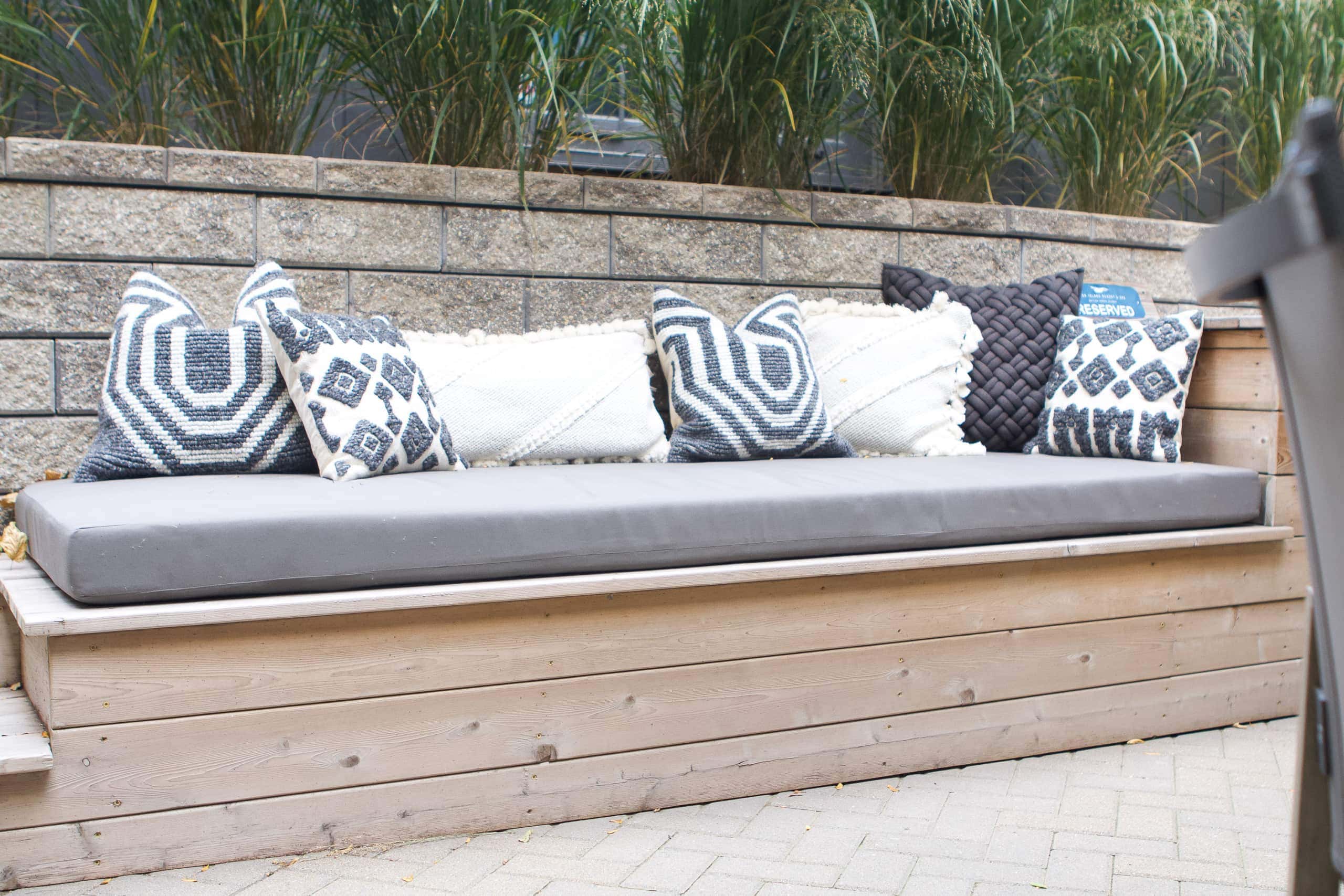 Backyard outdoor bench