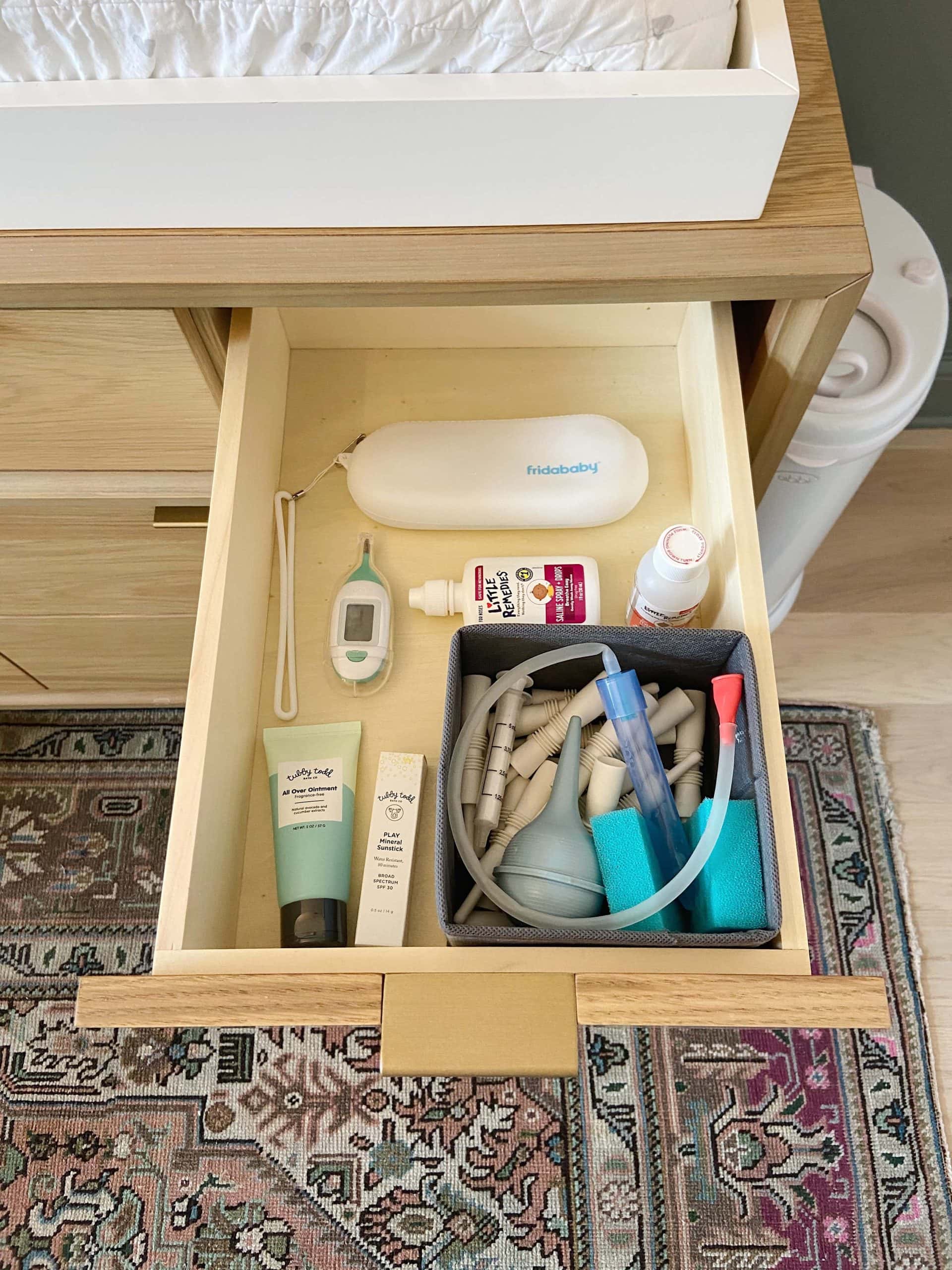 Nursery dresser organization