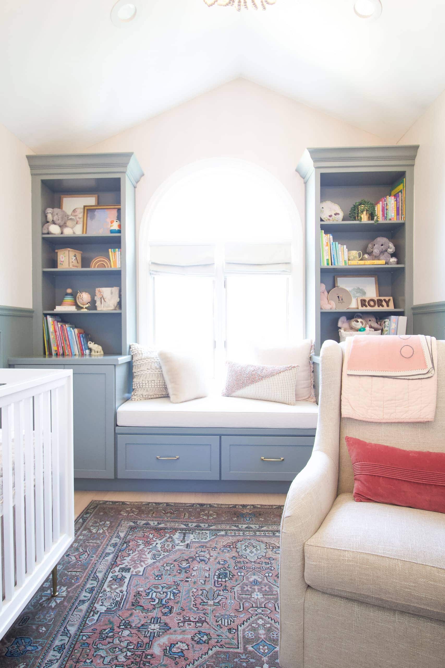 tips to style shelves in a nursery