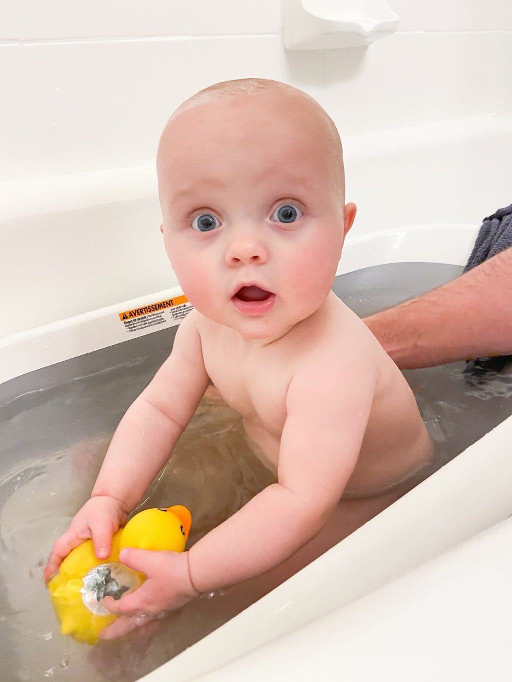 Bath time with Rory