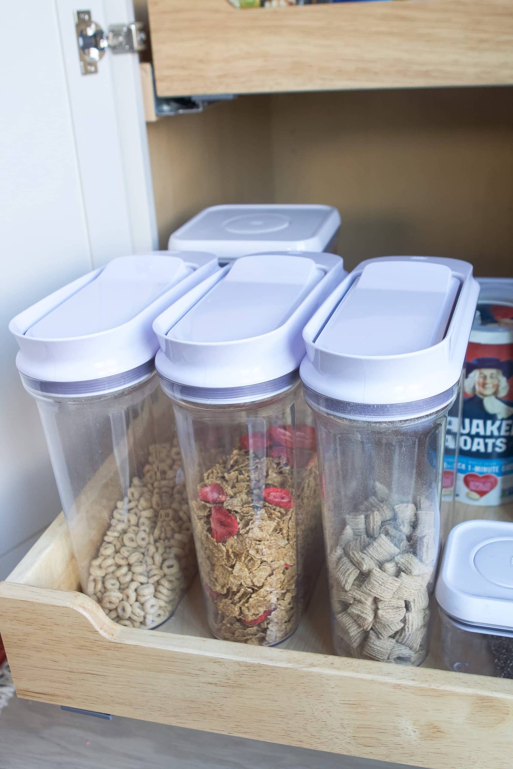 Cereal storage in the pantry