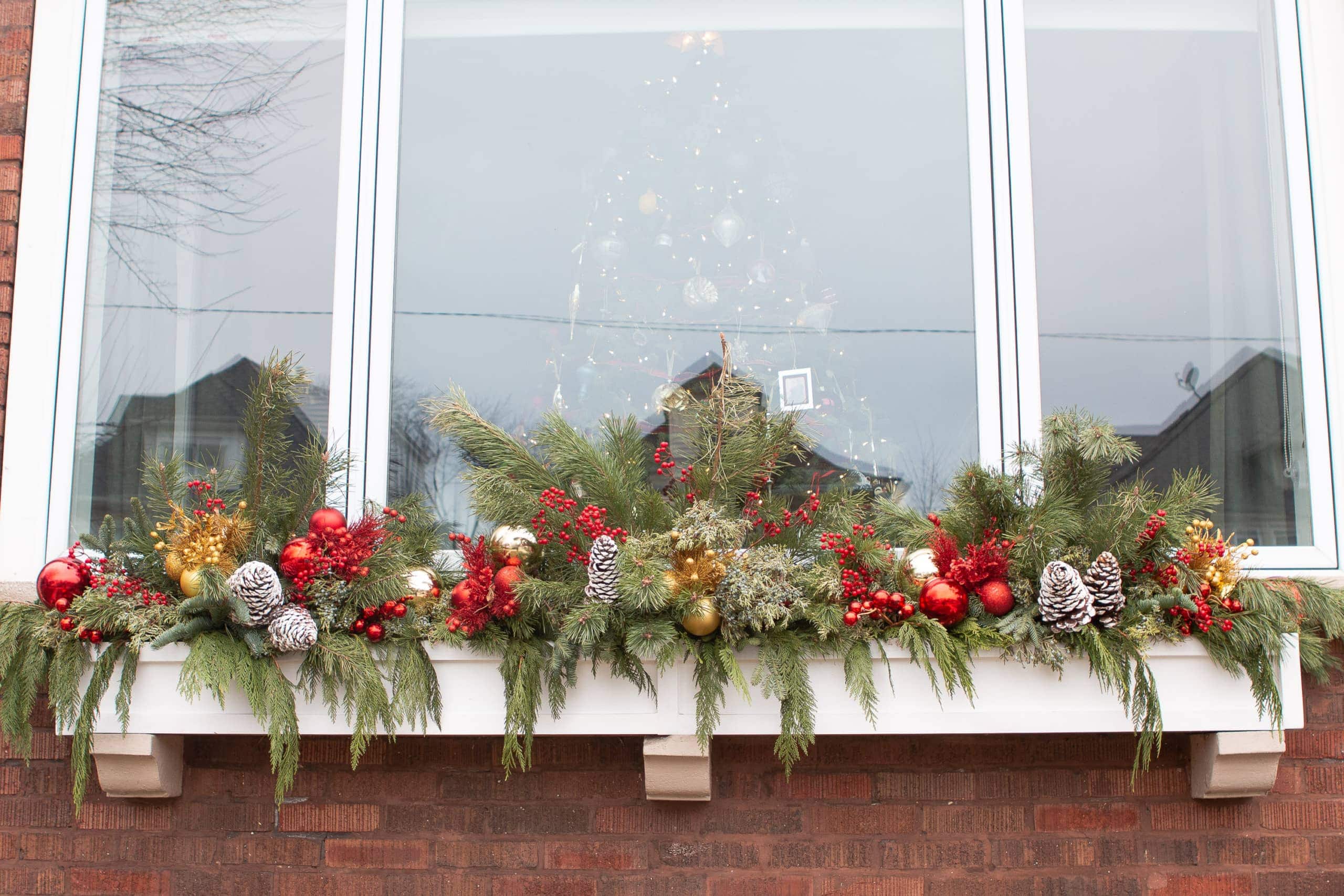 Our holiday front window box