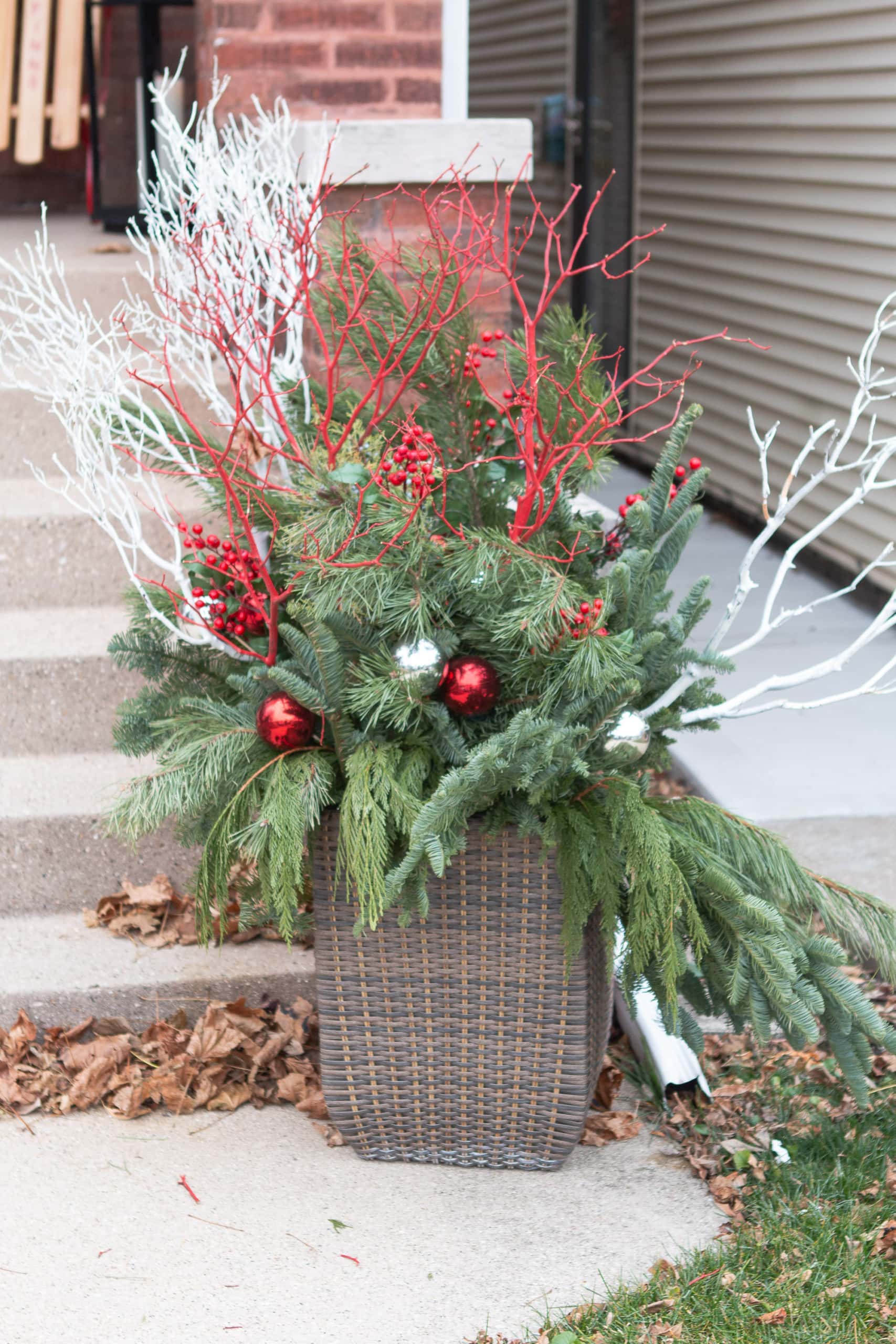 Making a holiday planter