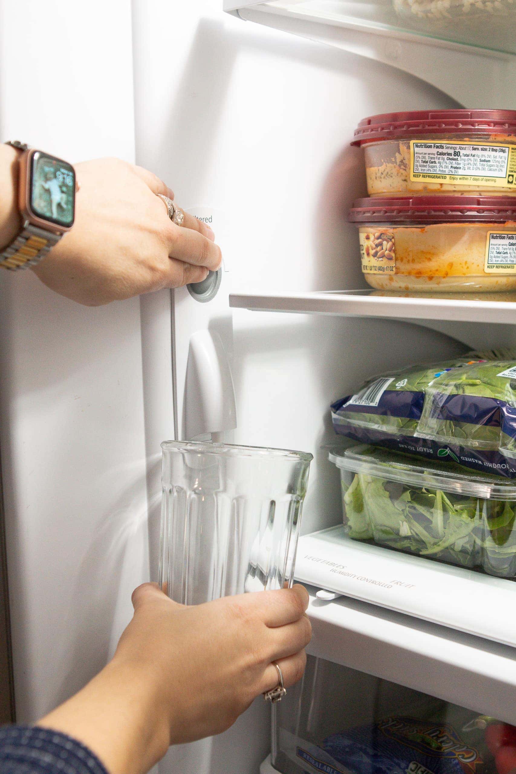 Our refrigerator has a filtered water dispenser