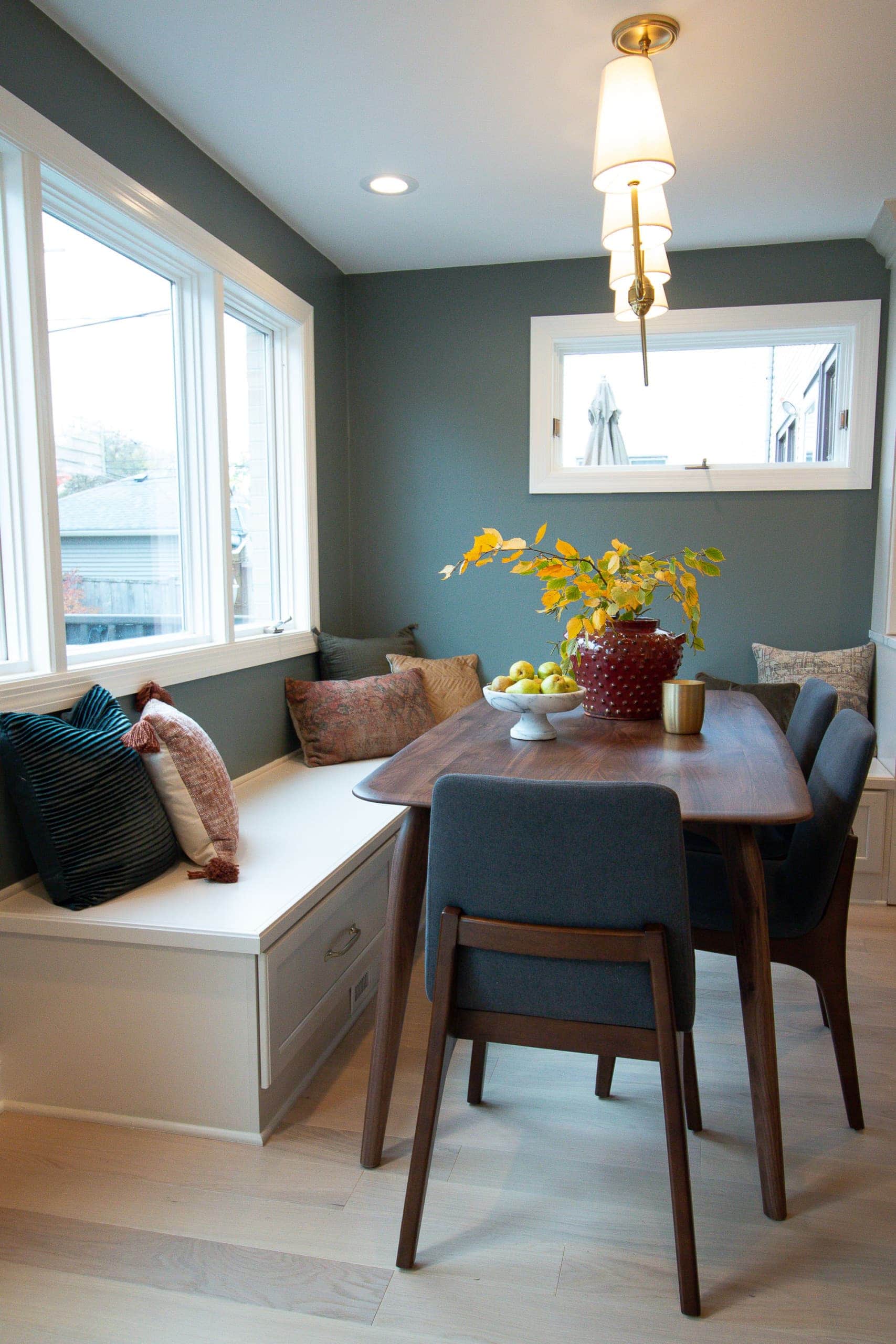 Our new dining nook in our kitchen