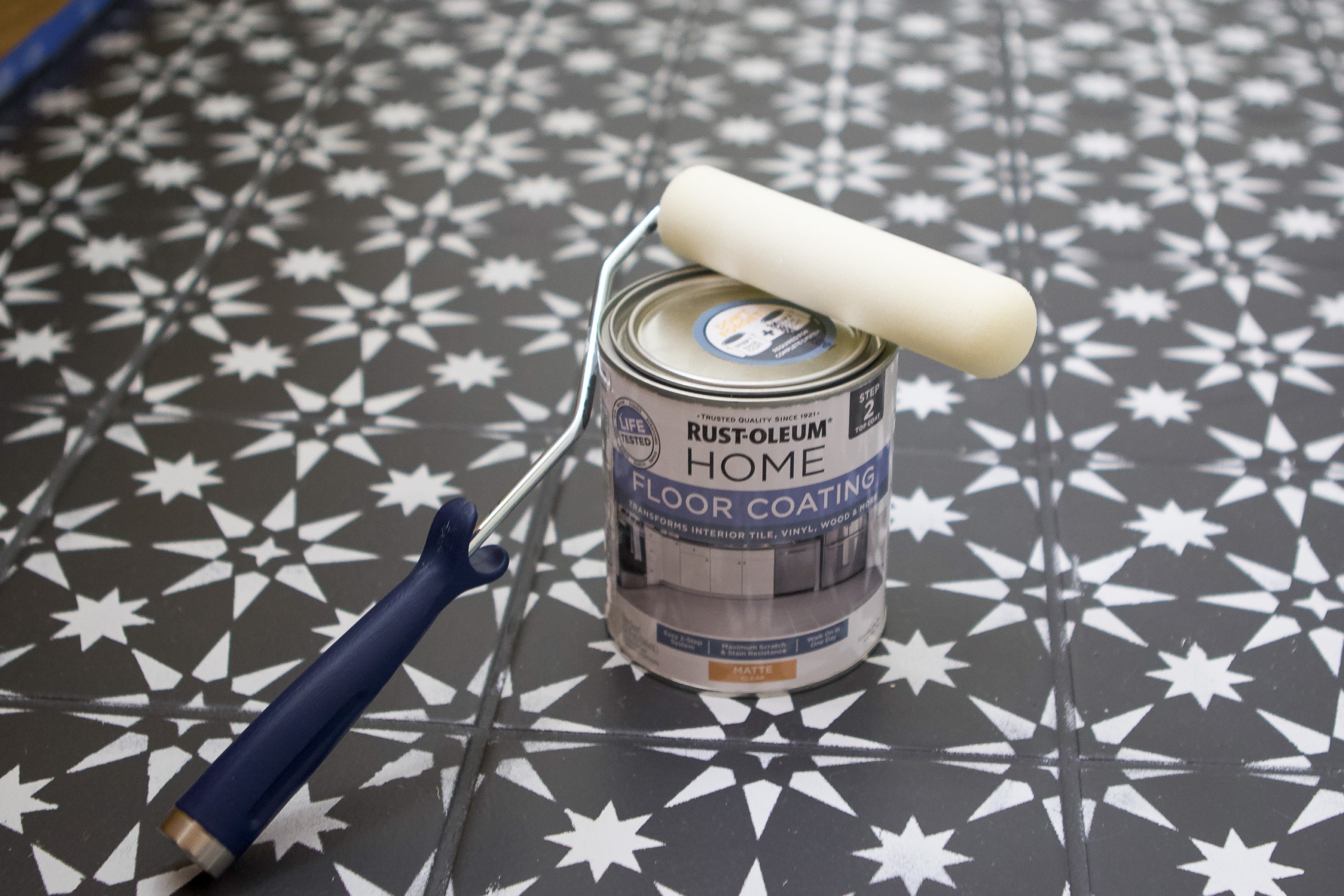 You must use the top coat to seal the painted floors