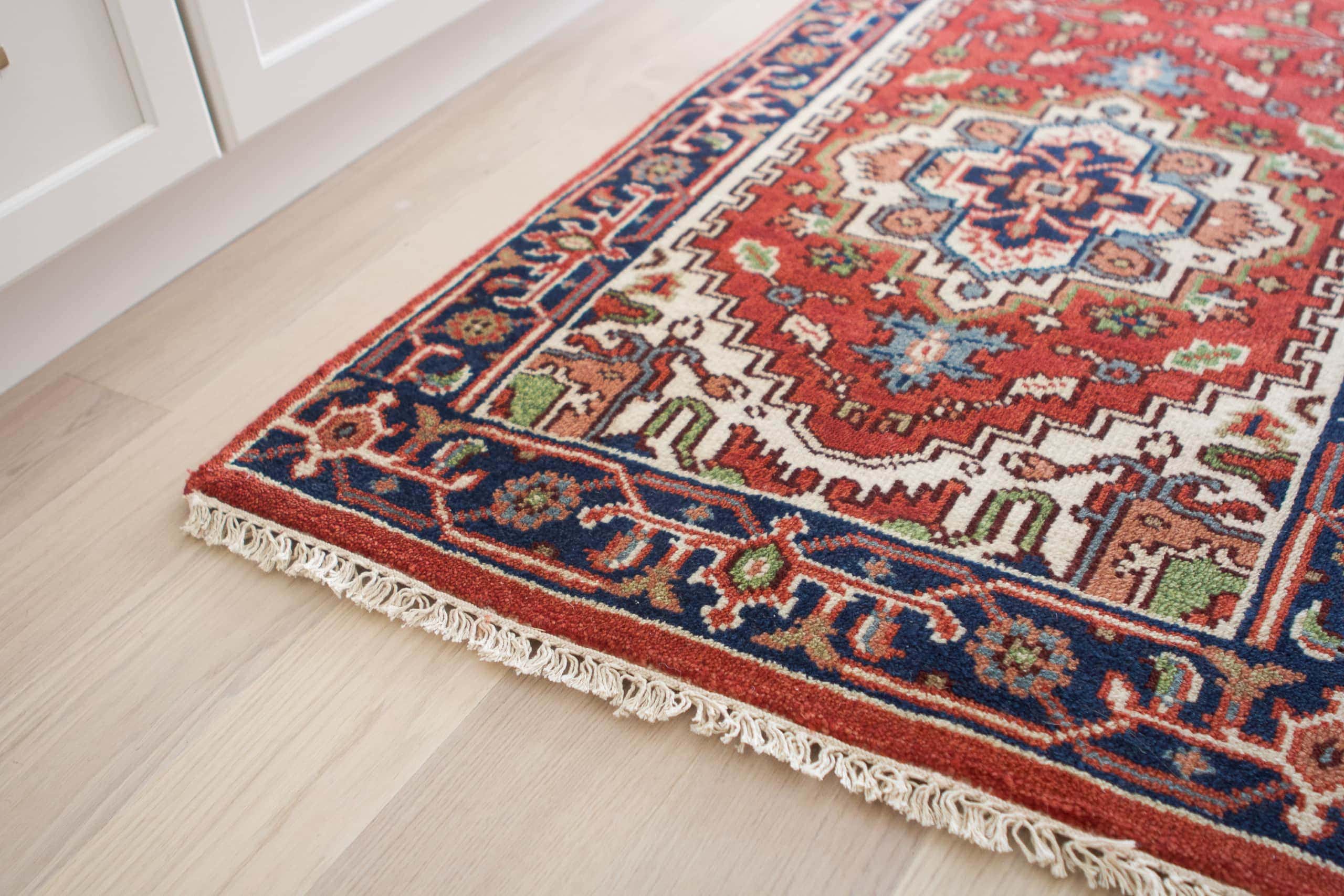 Finding a colorful rug from India