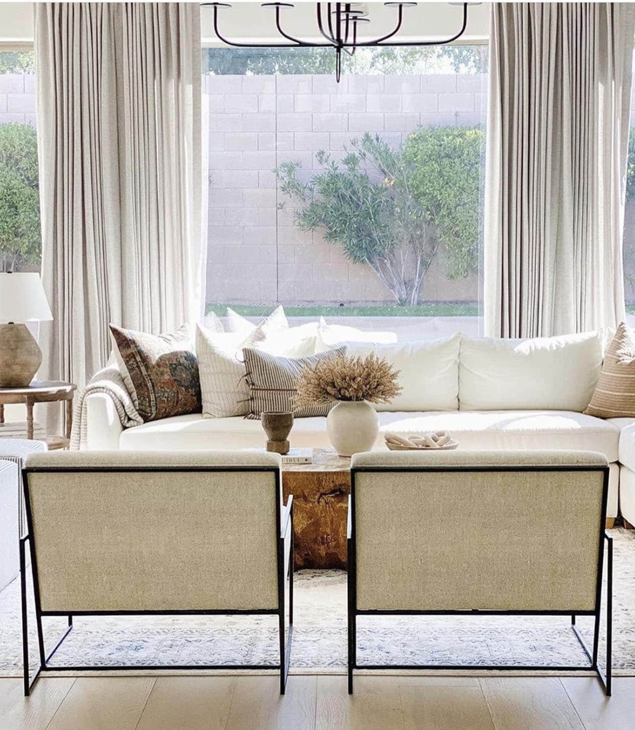 How to setup seating with a sectional. Inspiration via Jaci.Daily