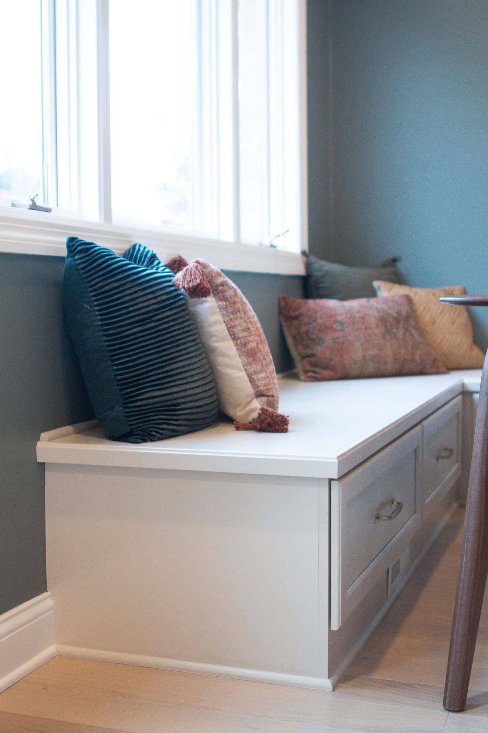 Our dining bench in the kitchen