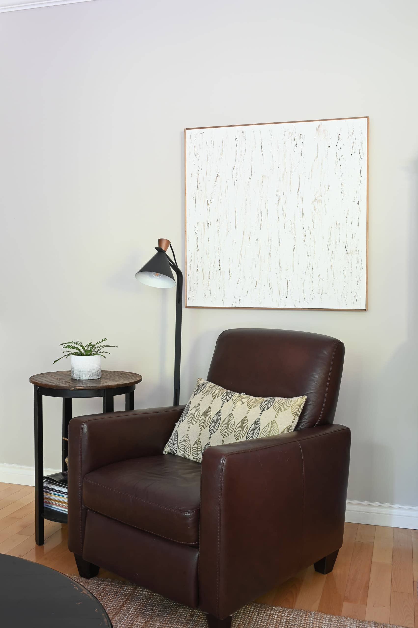 Cozy chair in a family room