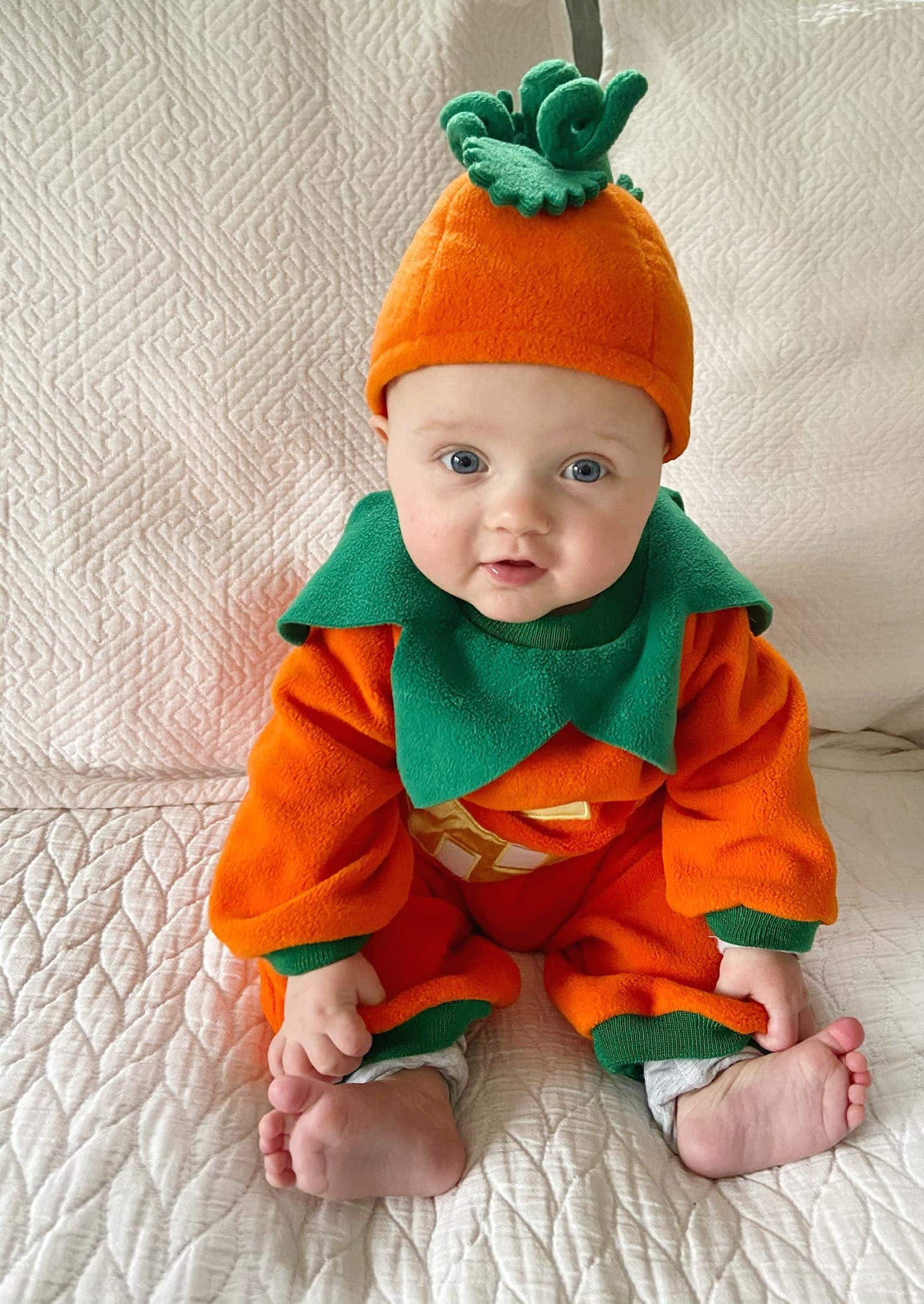 Rory as pumpkin for halloween