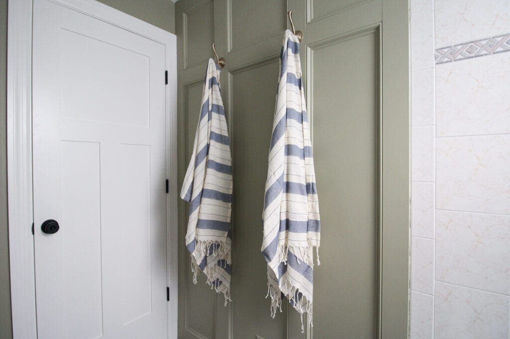 Our bathroom refresh wood wall