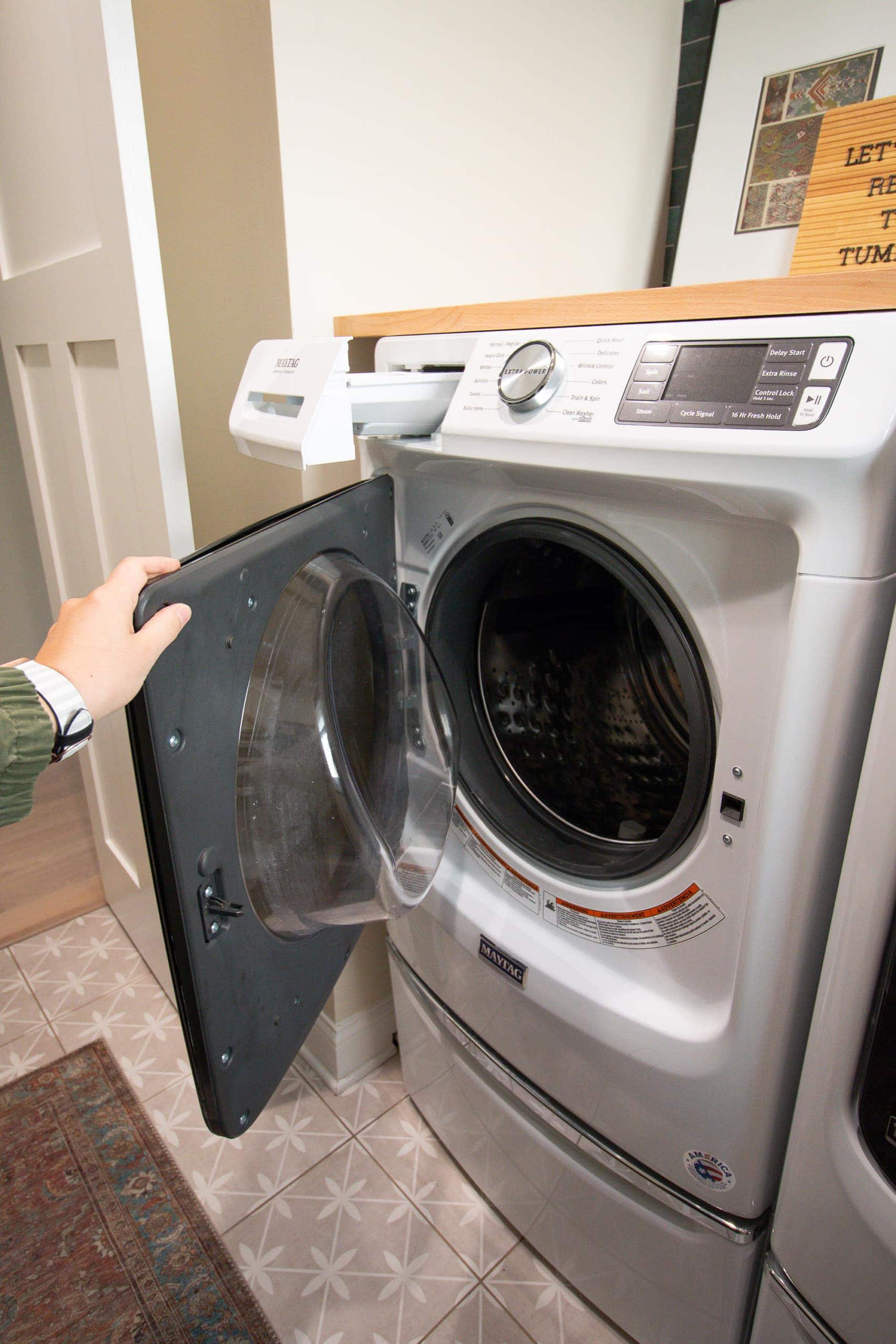 Open the door and drawer on your washing machine after every use