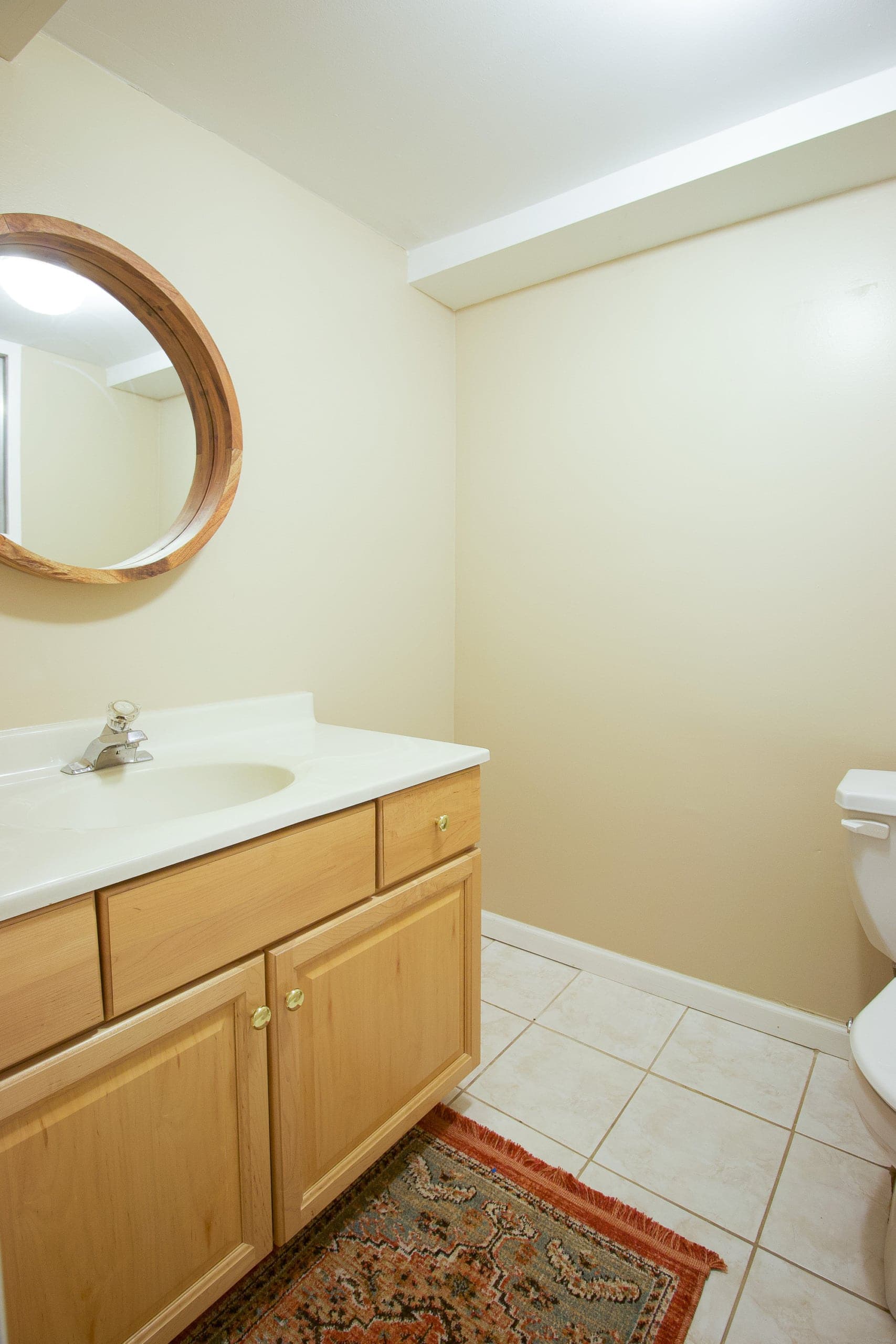 Our basement bathroom before paint