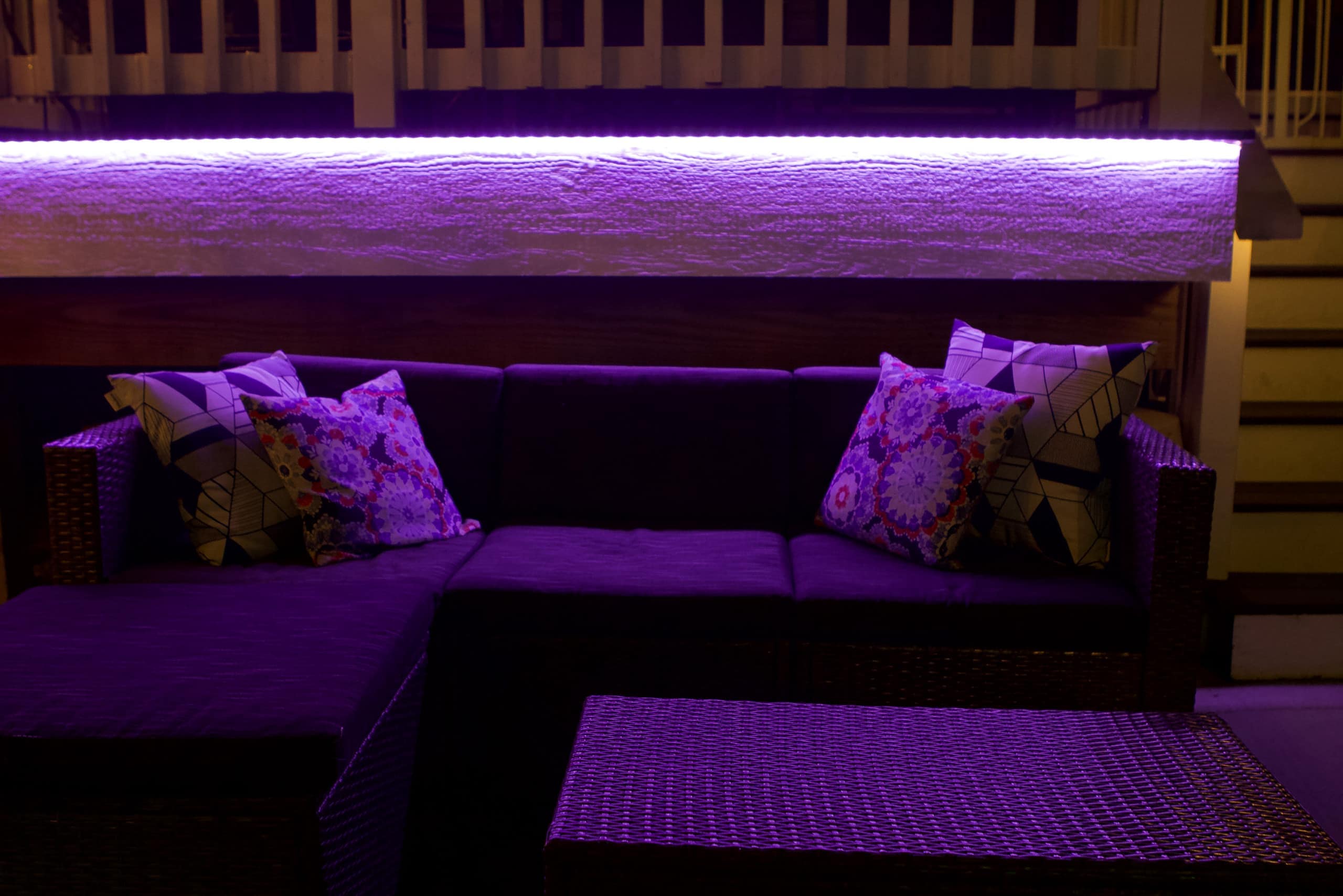 LED Light strips under the deck