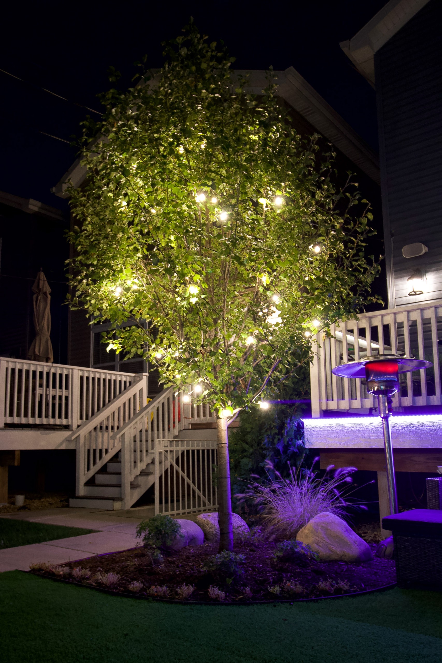 Adding lighting to create a beautiful outdoor room