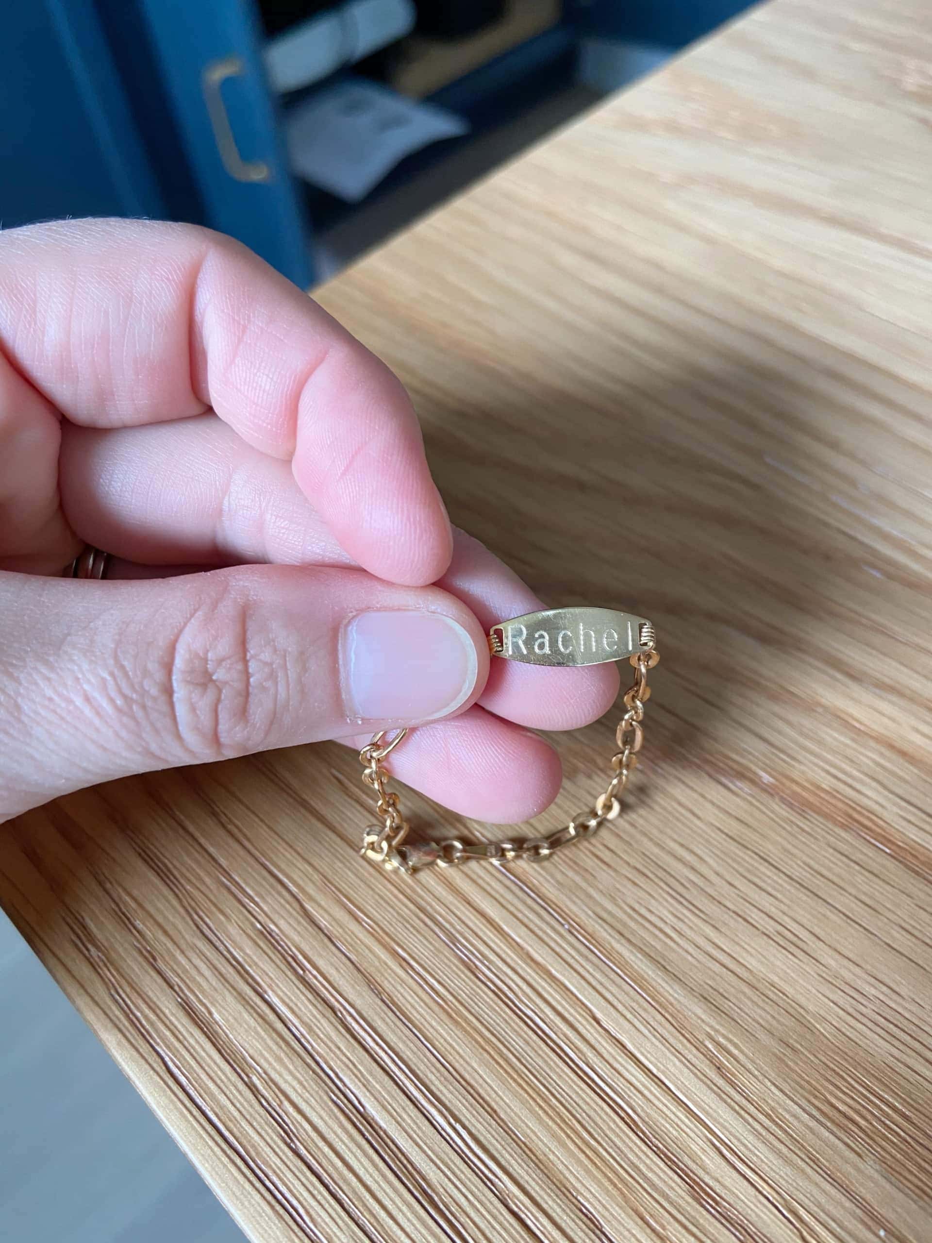 the rachel bracelet we found during our kitchen demo