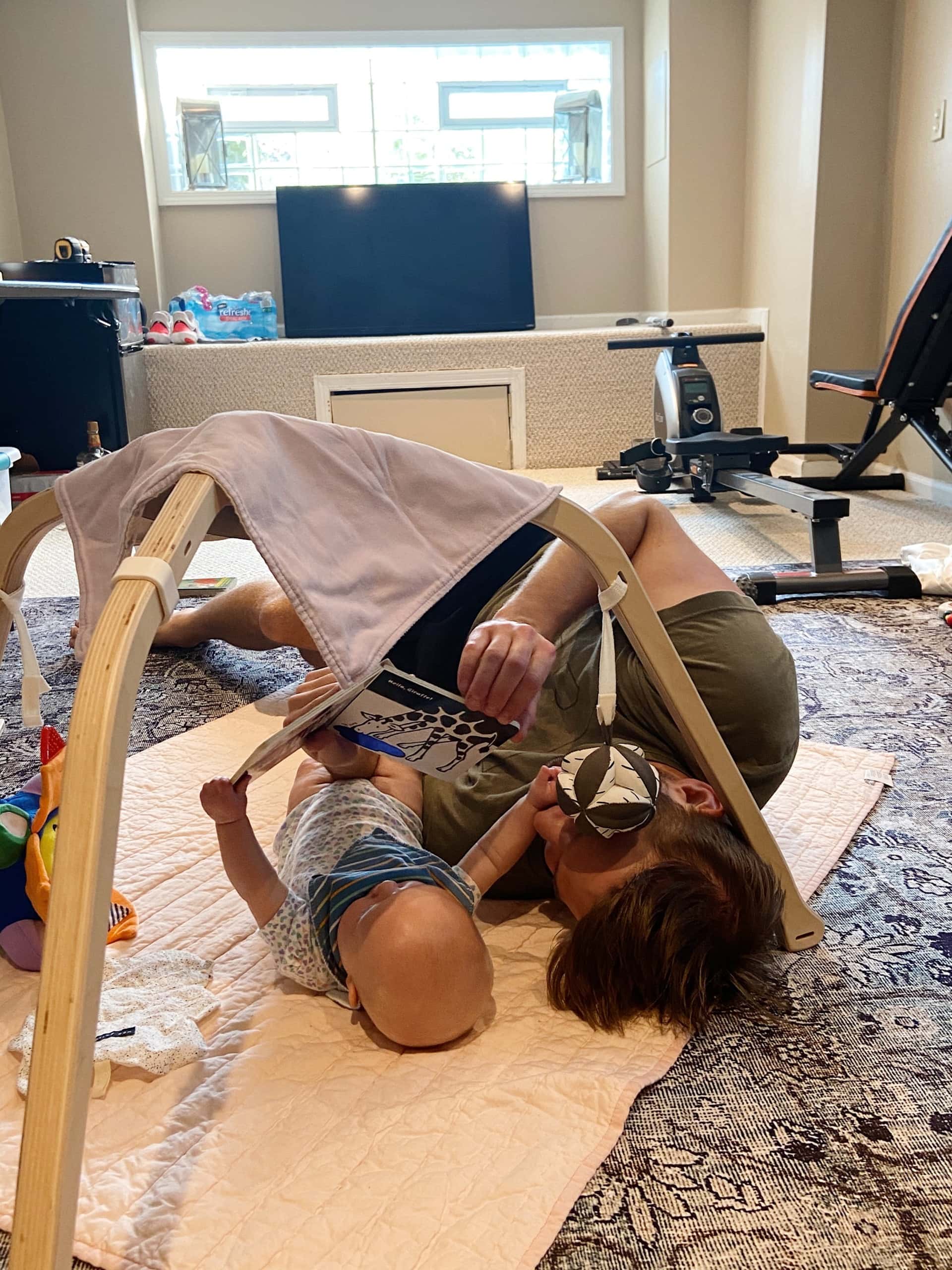 Finn and rory playing in the basement