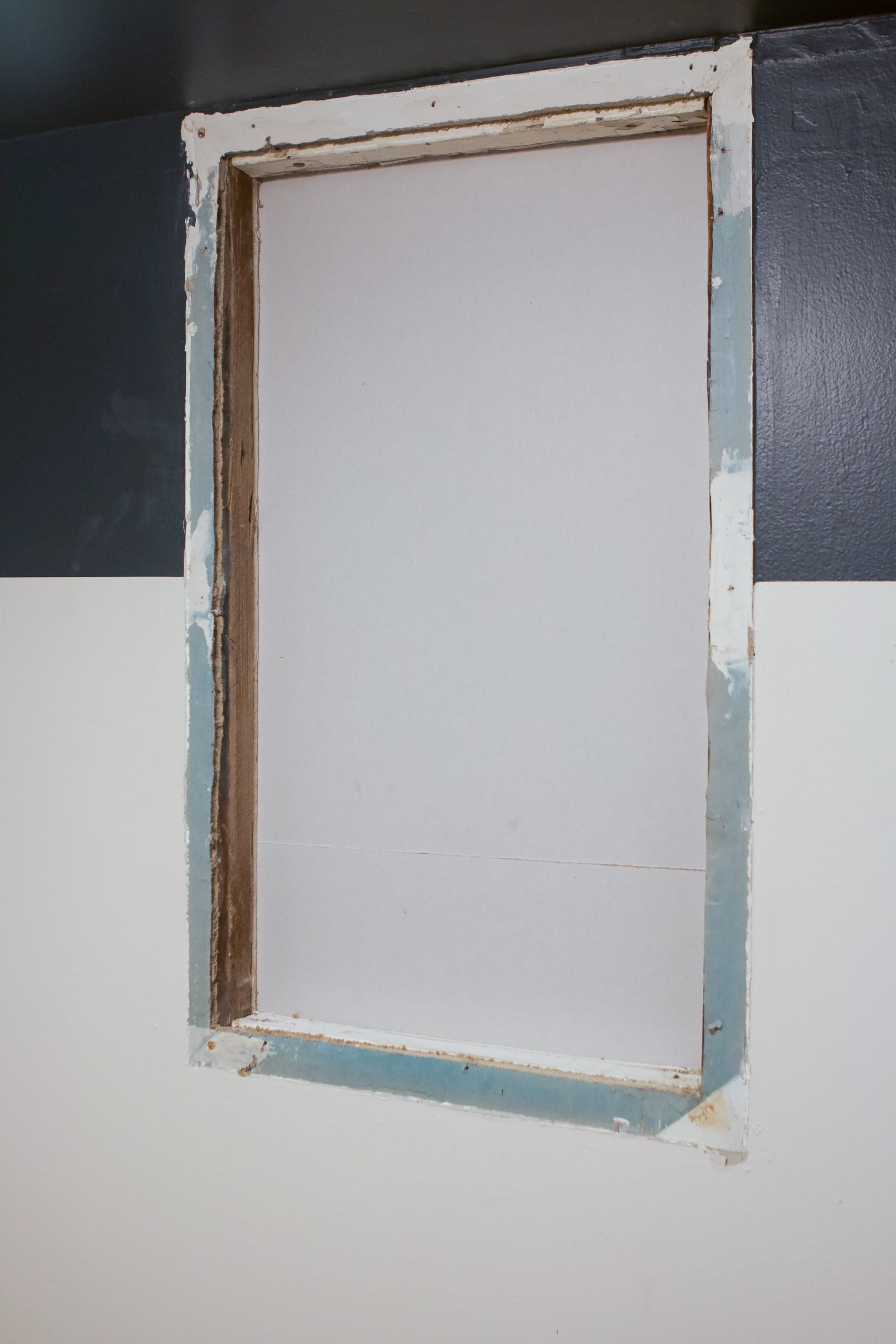 Making window shelves in a basement bathroom