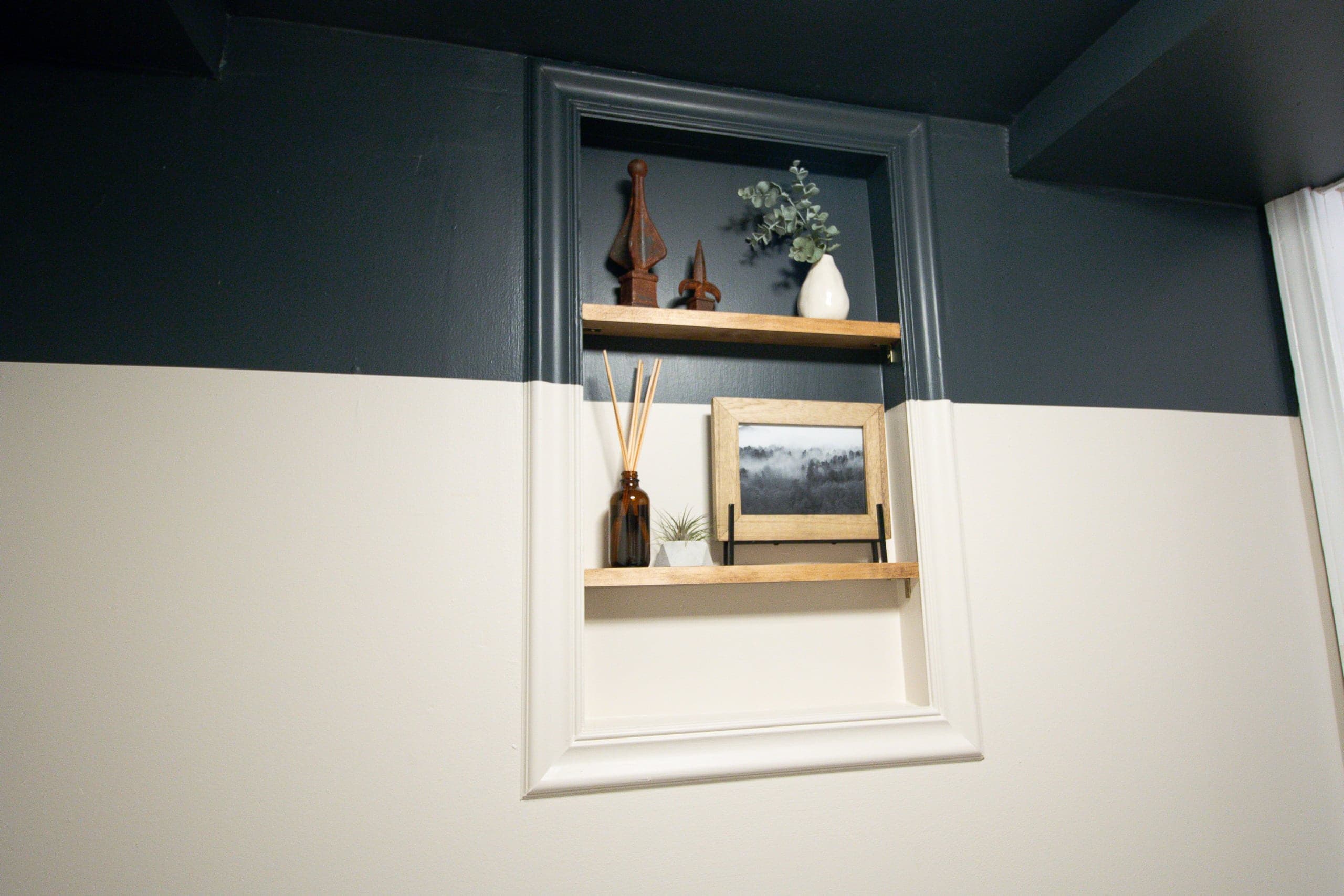 Our new window shelves in the bathroom