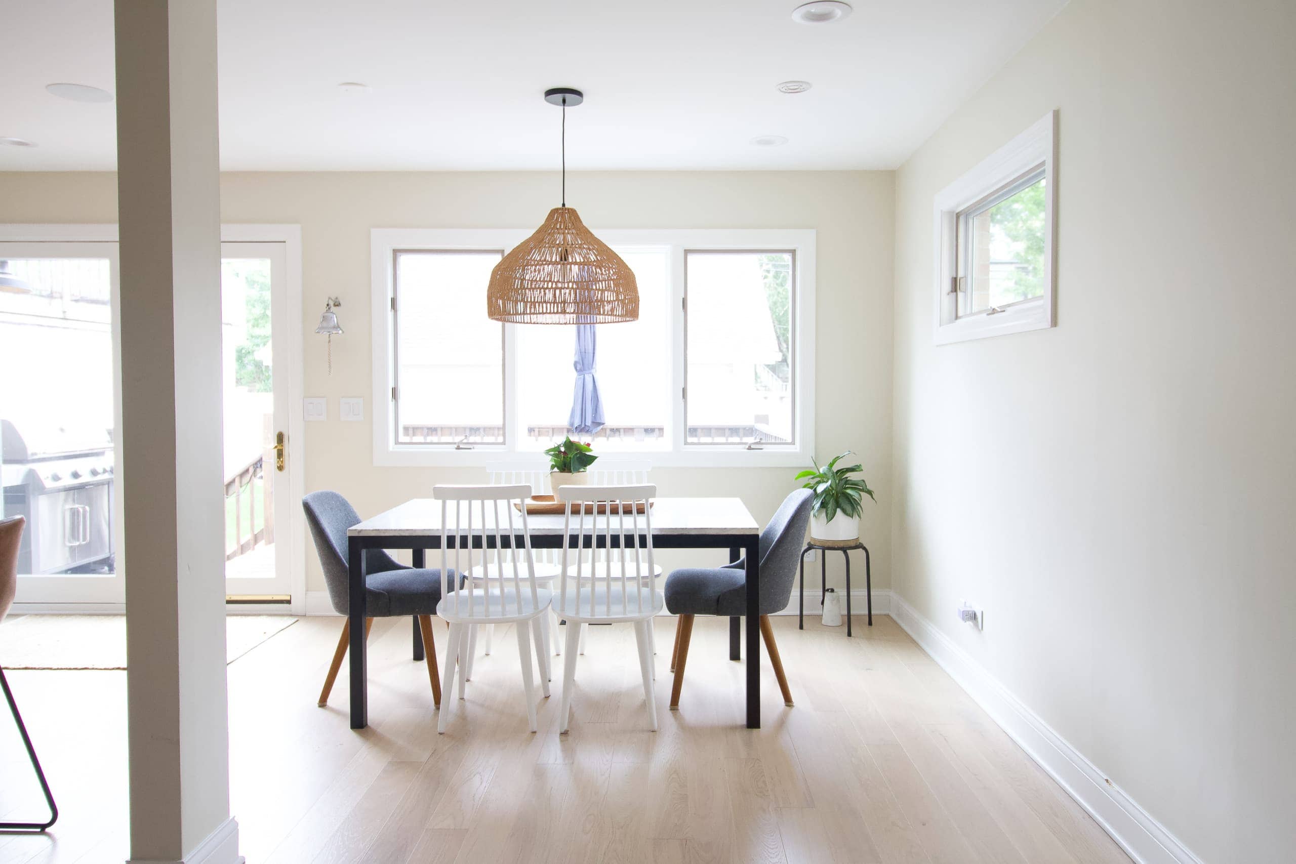 The dining area