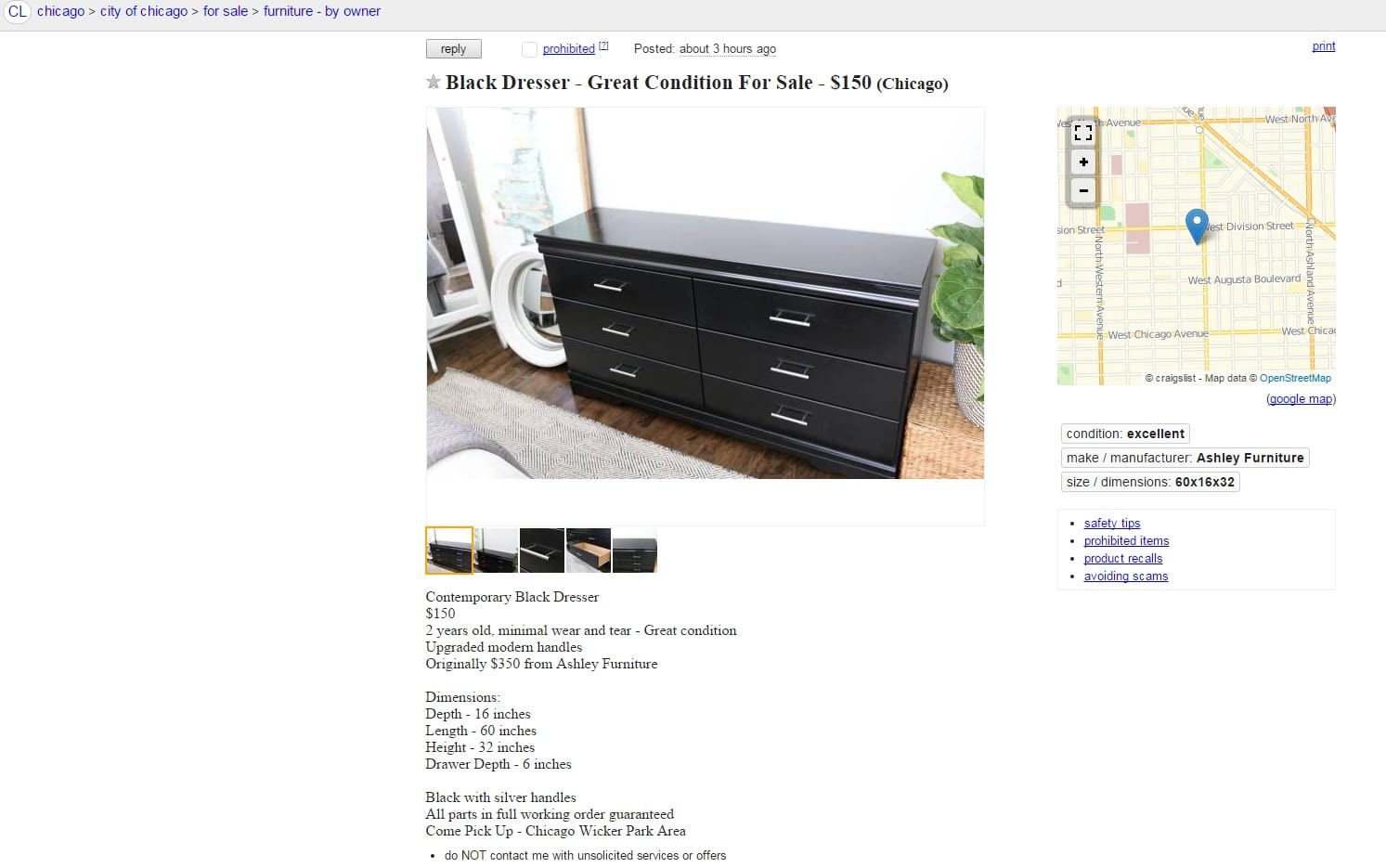 craigslist dresser