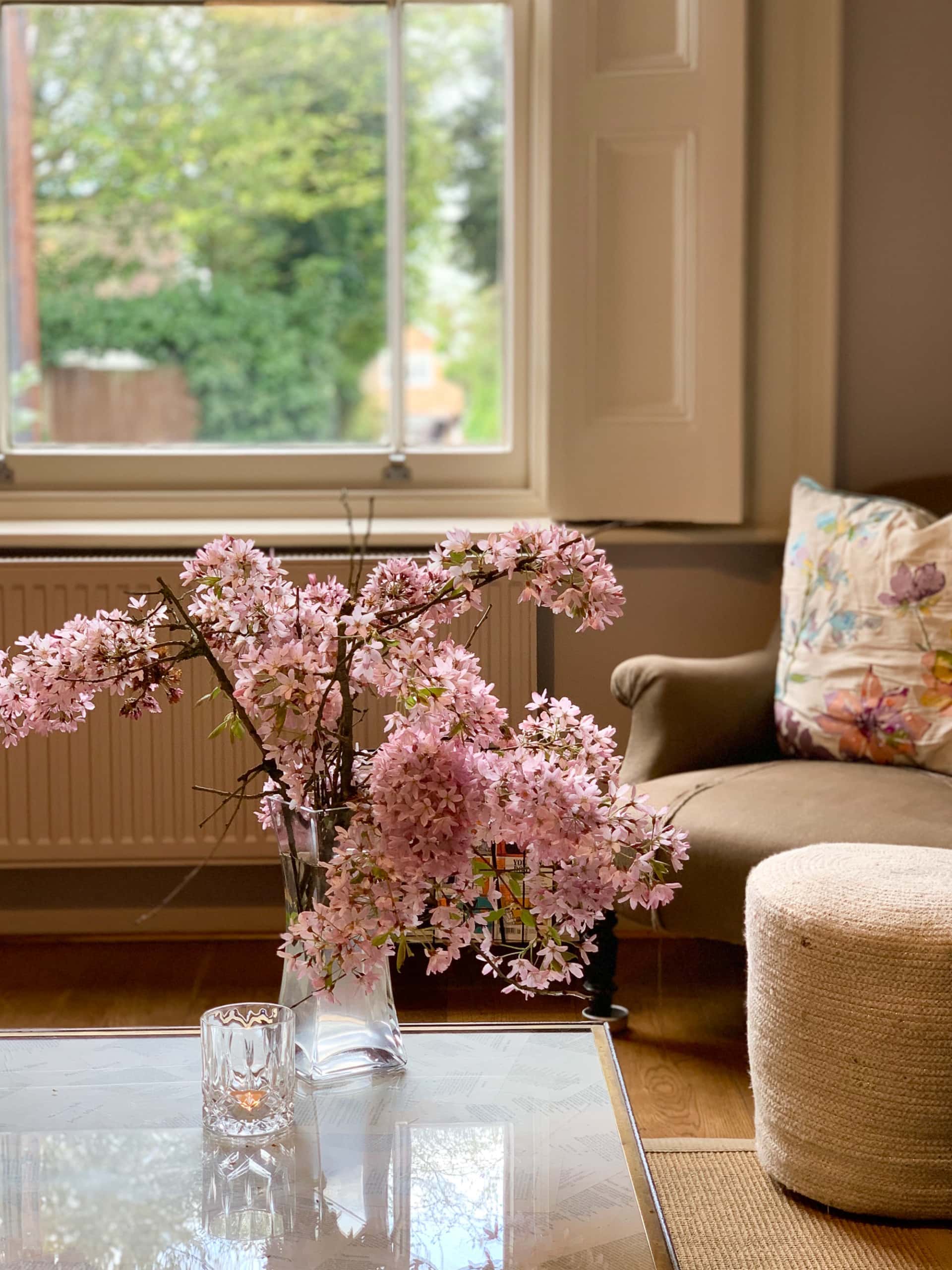 Pink flowers in a vase