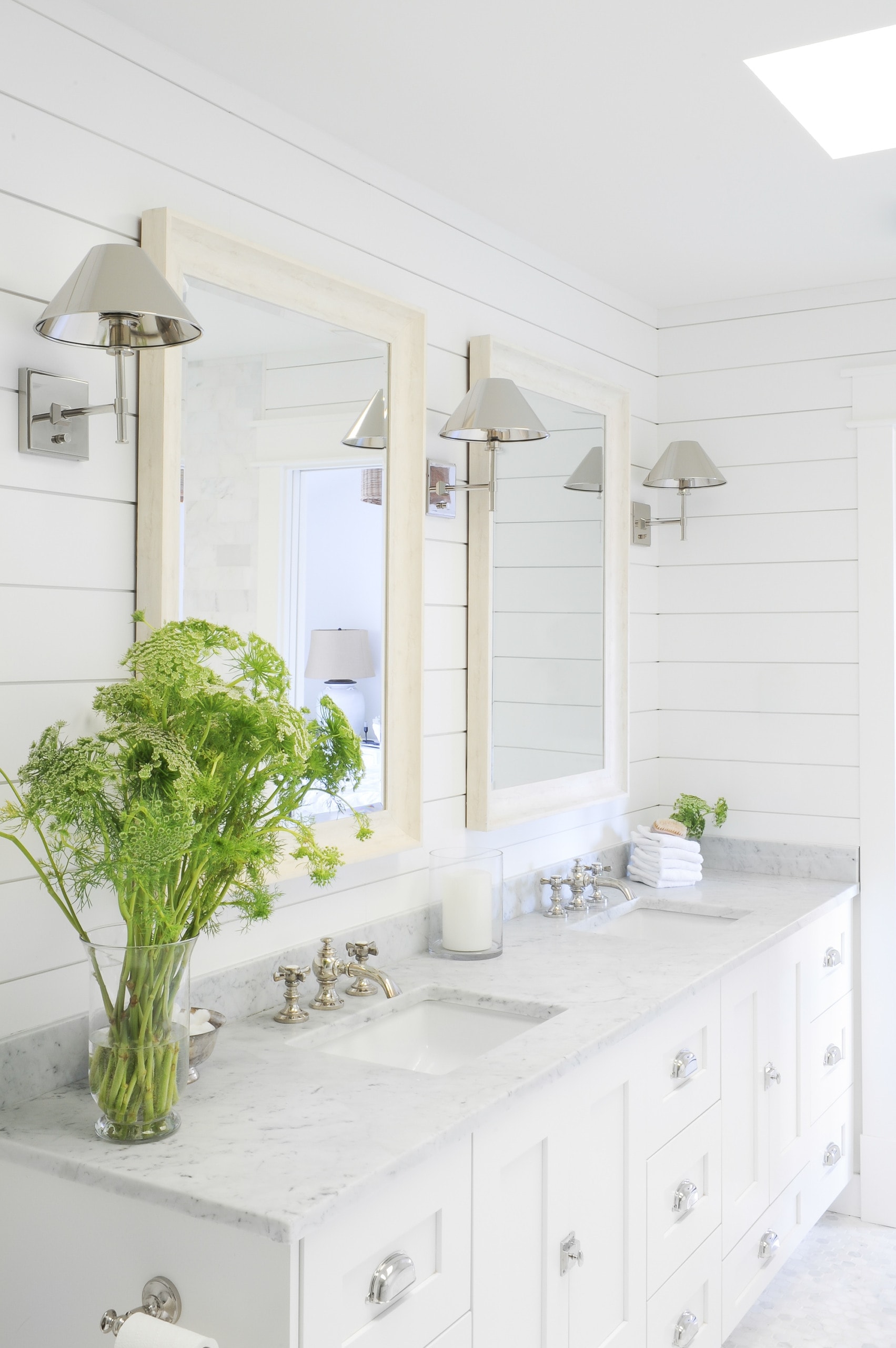 Shiplap in a master bathroom