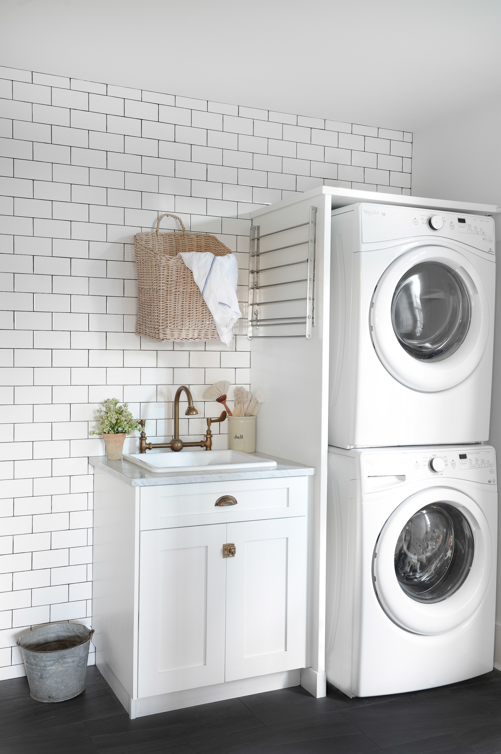 Cute laundry setup in a beach house