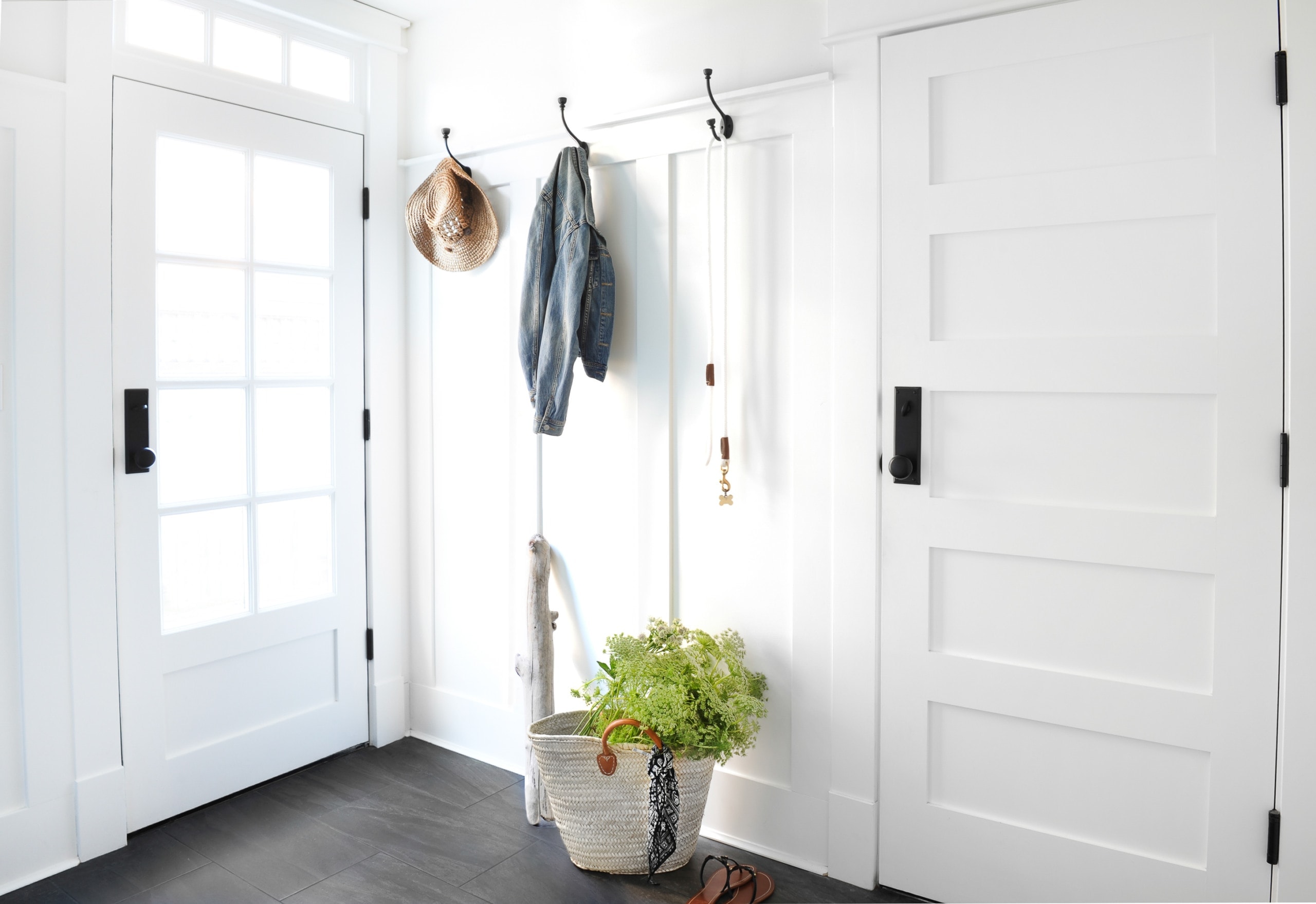 Side door into the mudroom for the laundry room