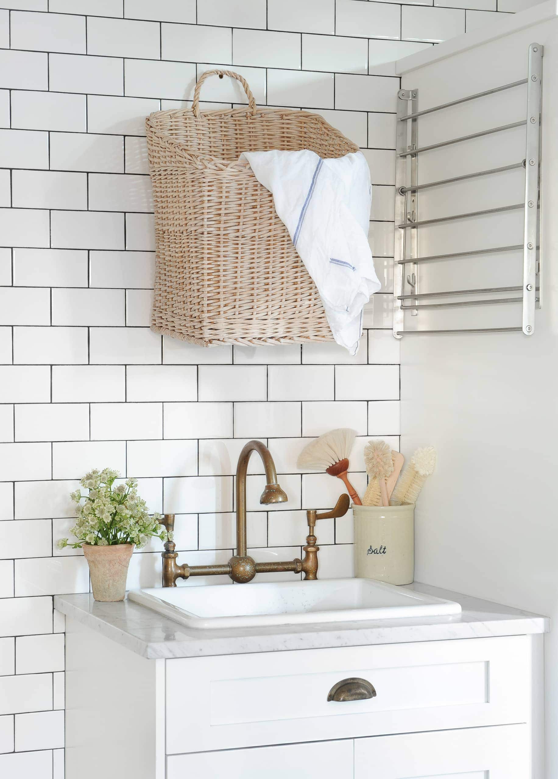 Sink in a laundry room