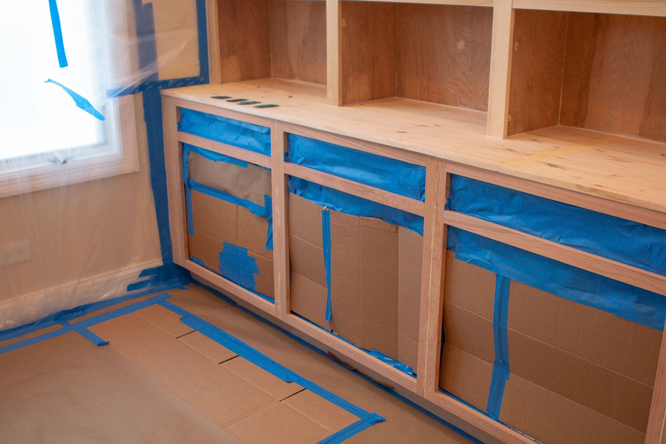 Prepping the built-ins for paint